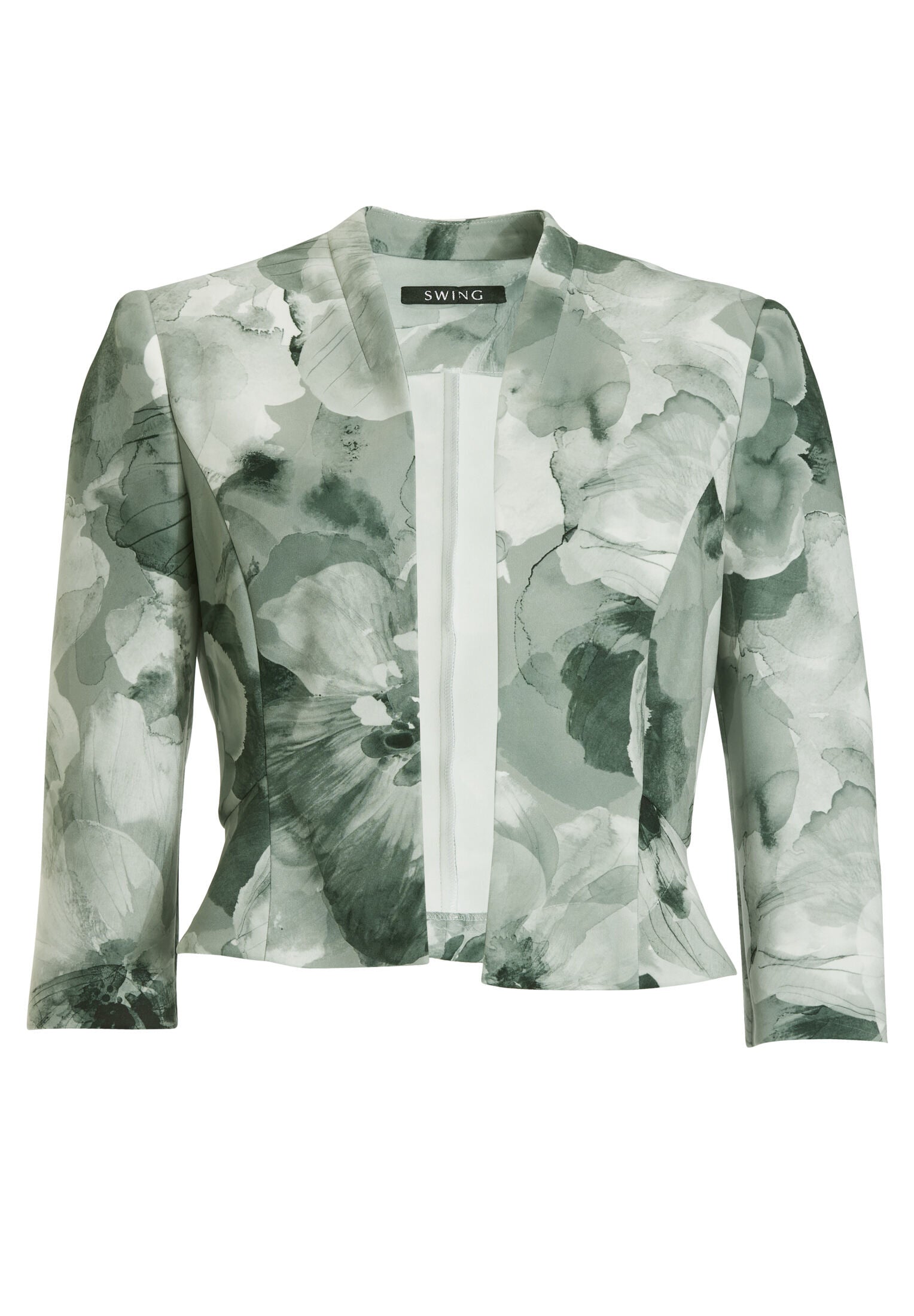 Taillierte Jacke aus bedrucktem Scuba