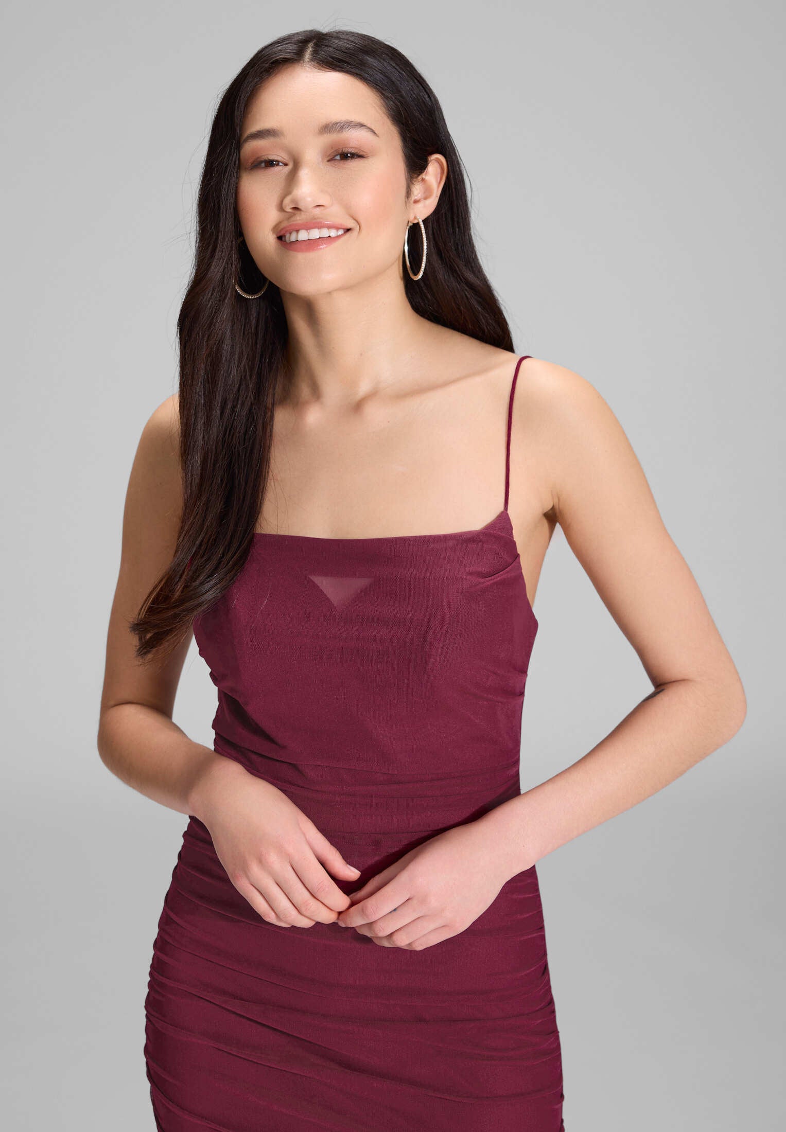 Bodycon-Kleid mit feinen Raffungen