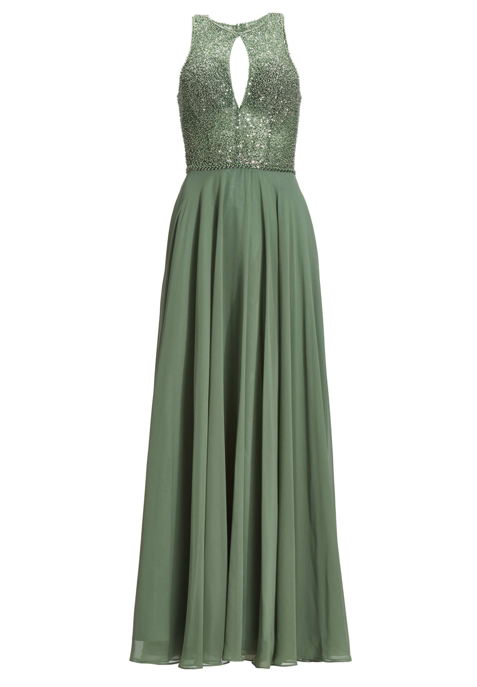 Abendkleid mit Stickerei und Cut-Out Detail