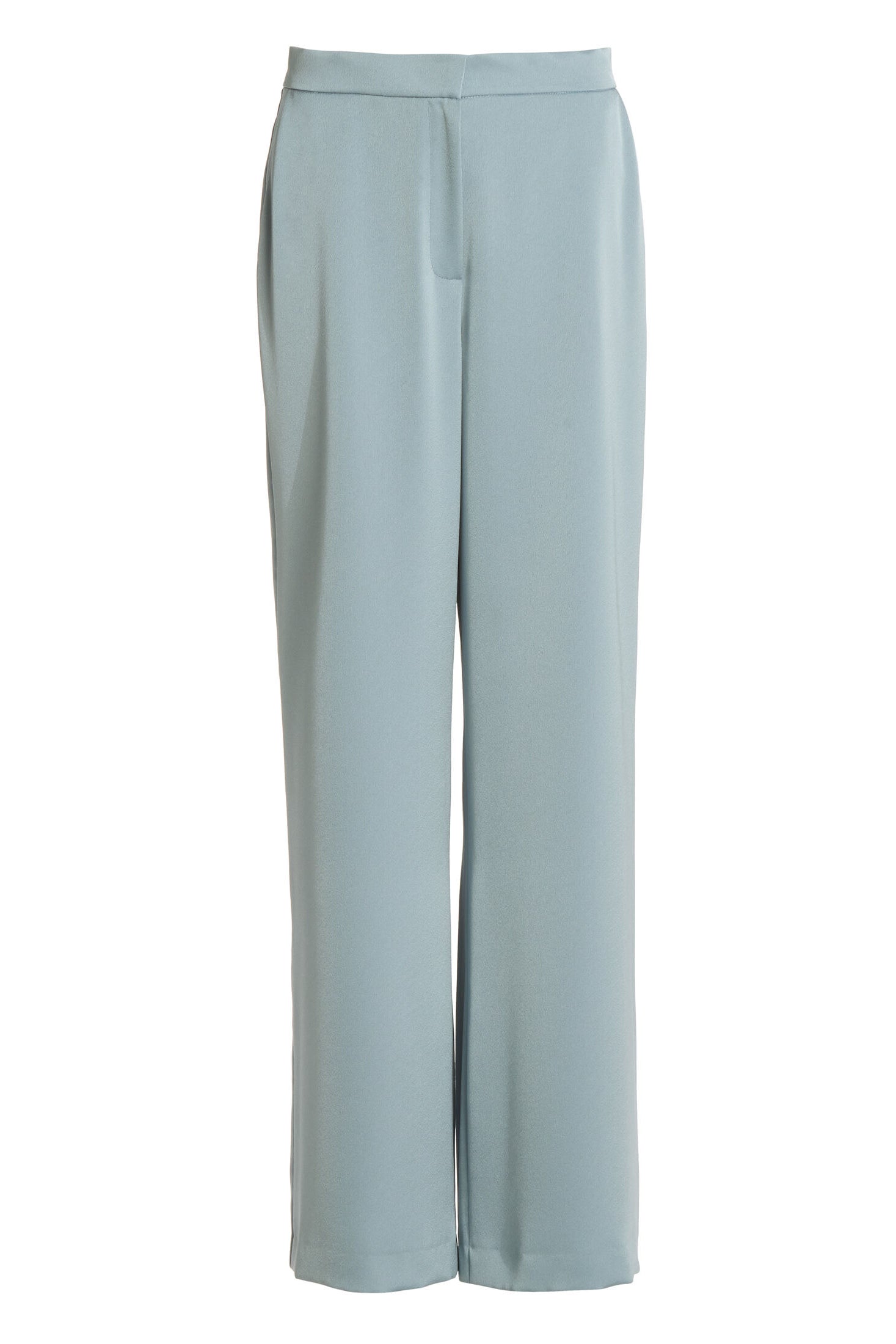 Hose aus Satin mit geradem Bein und Taschen