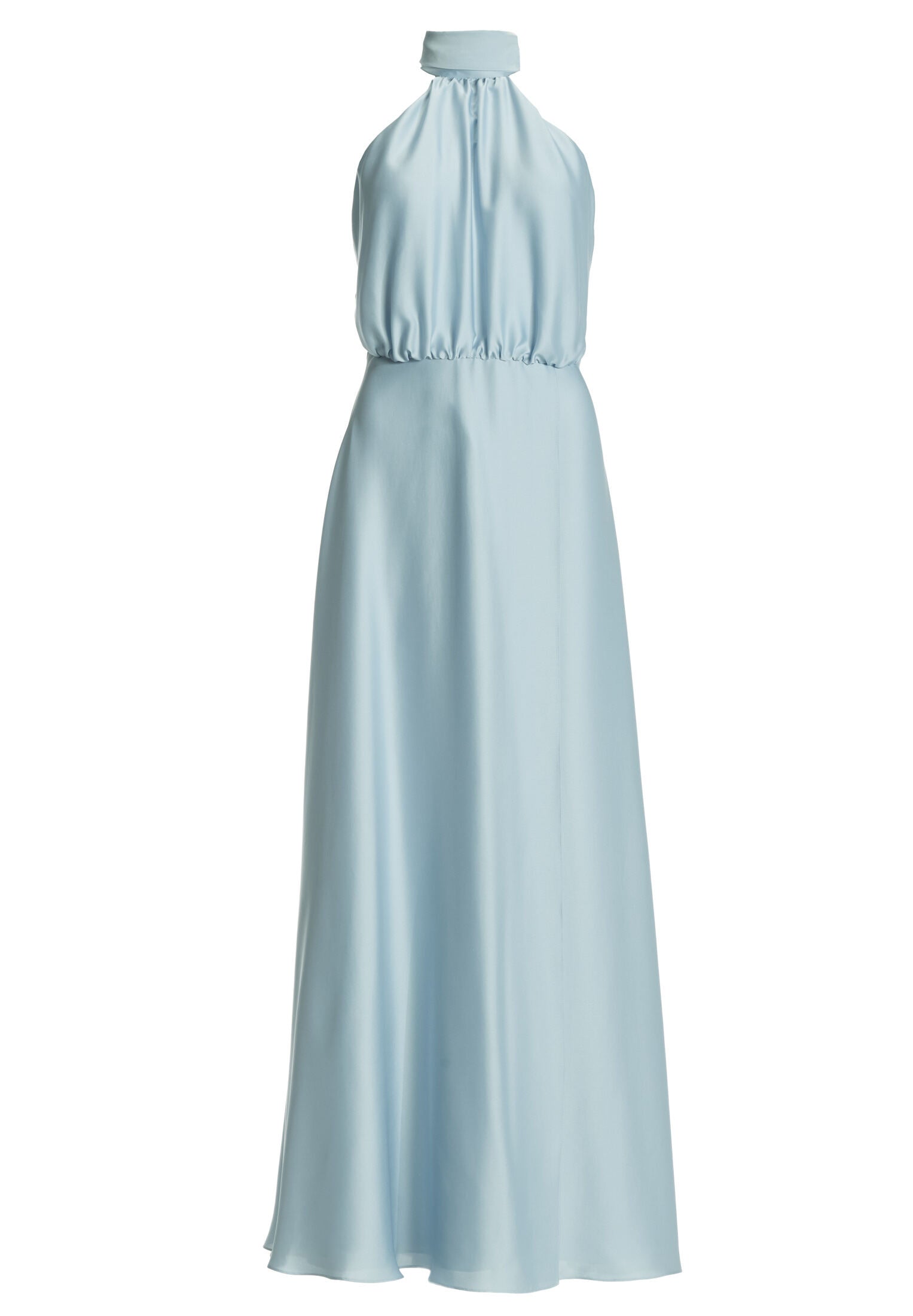 Abendkleid aus Satin mit angeschnittenem Schal