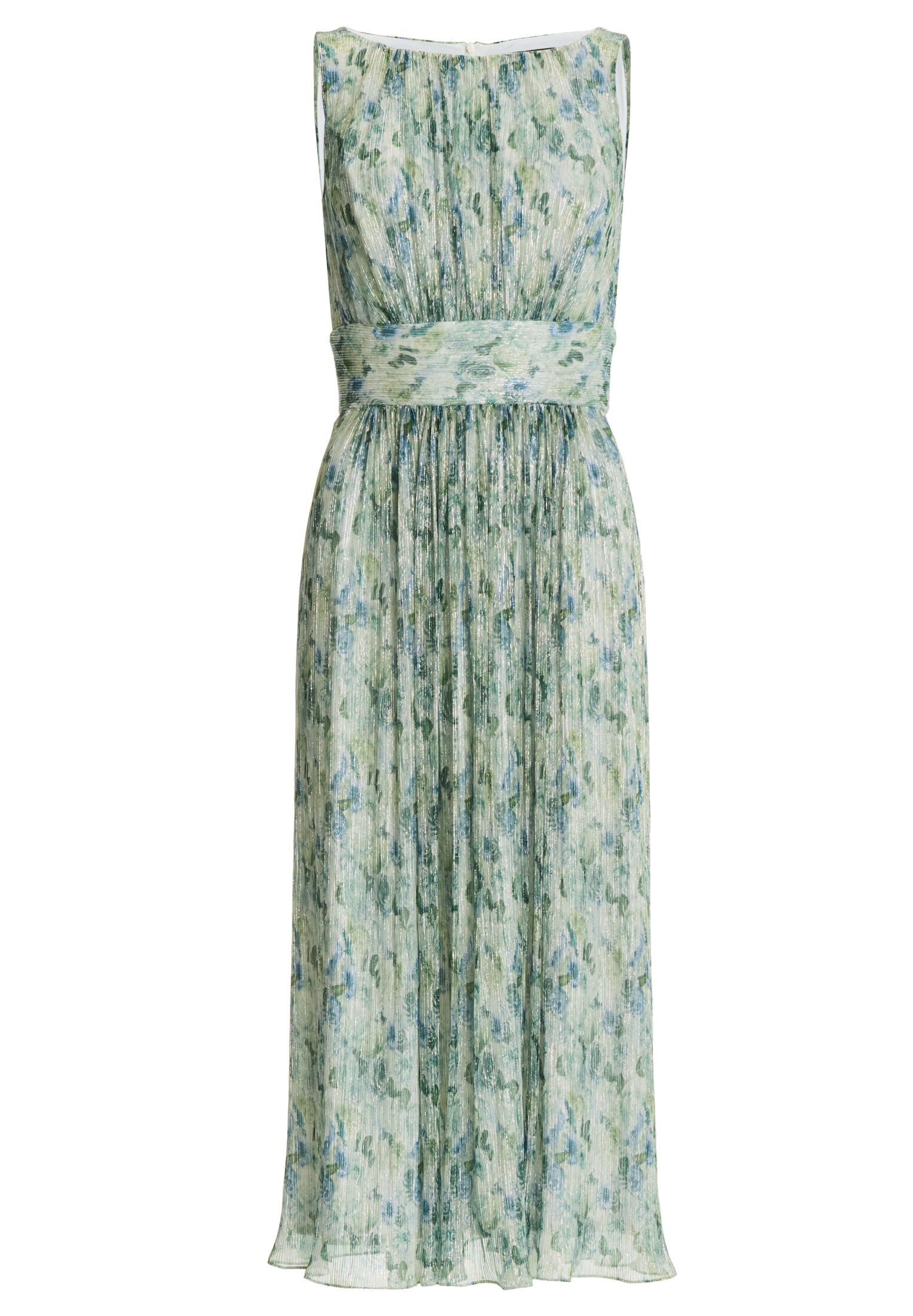 Cocktailkleid aus bedrucktem Plissee Jersey