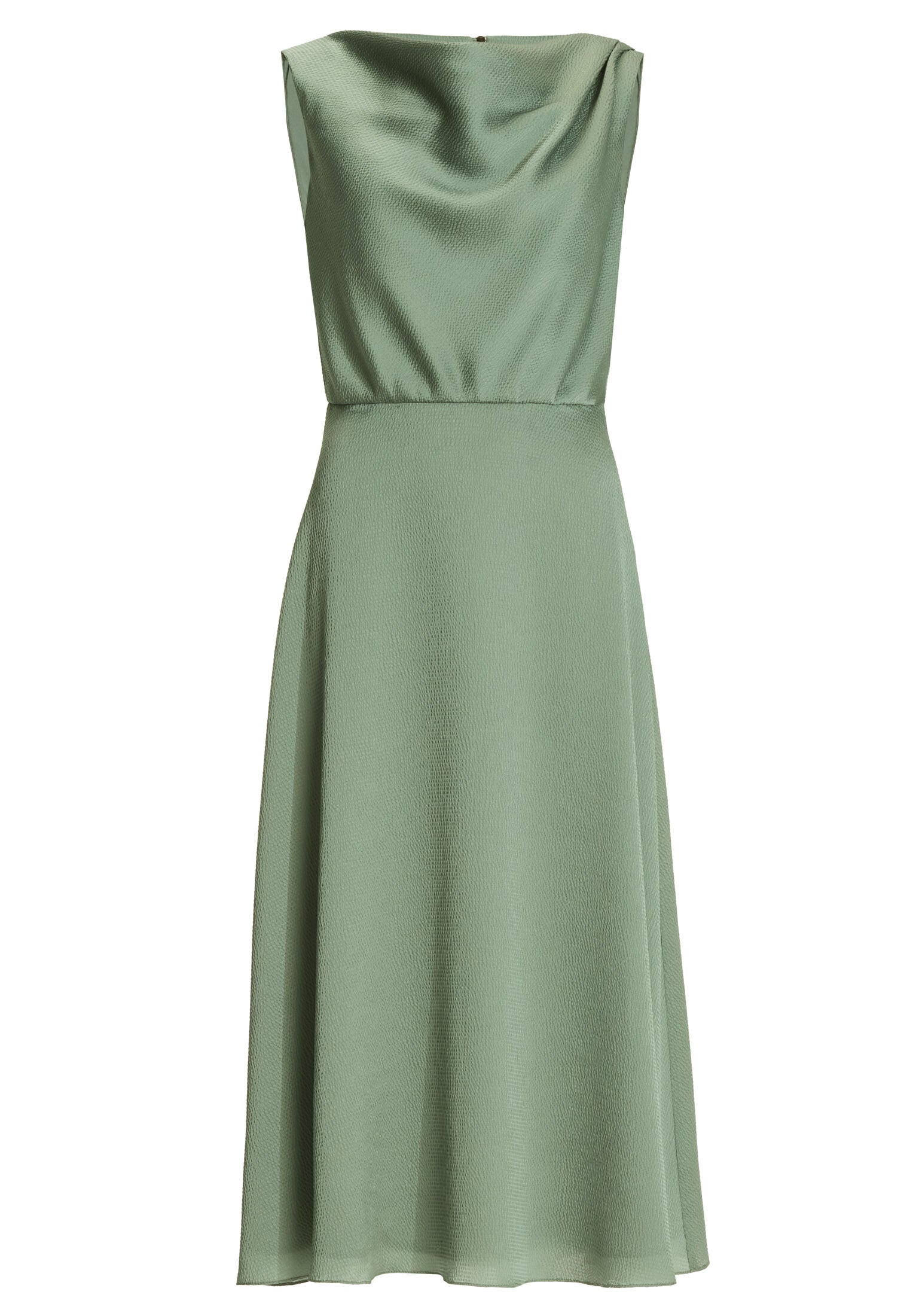 Cocktailkleid aus Satin mit Wasserfall Ausschnitt