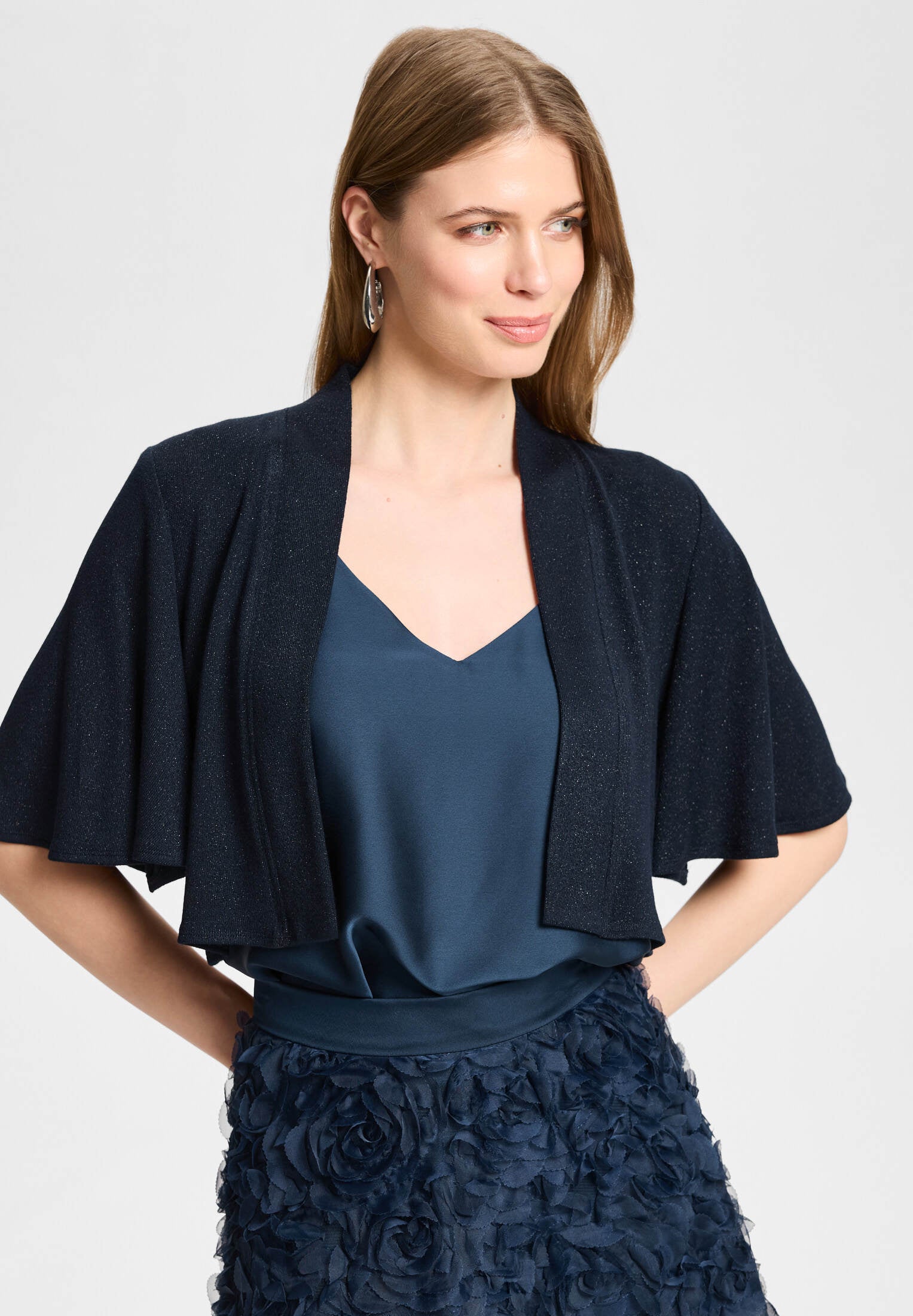 Jersey Bolero mit weiten Ärmeln