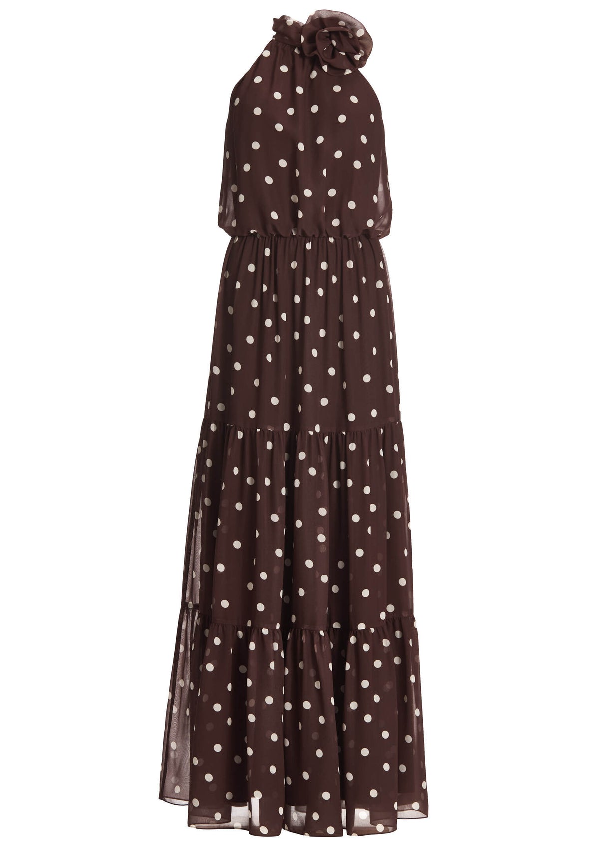 Abendkleid aus Chiffon mit Polka Dots