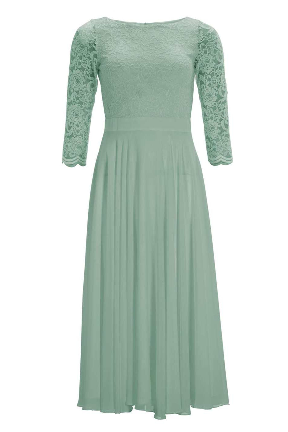 Midikleid mit fließendem Chiffon-Rock