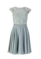 Spitzentop-Kleid mit Glitzerband