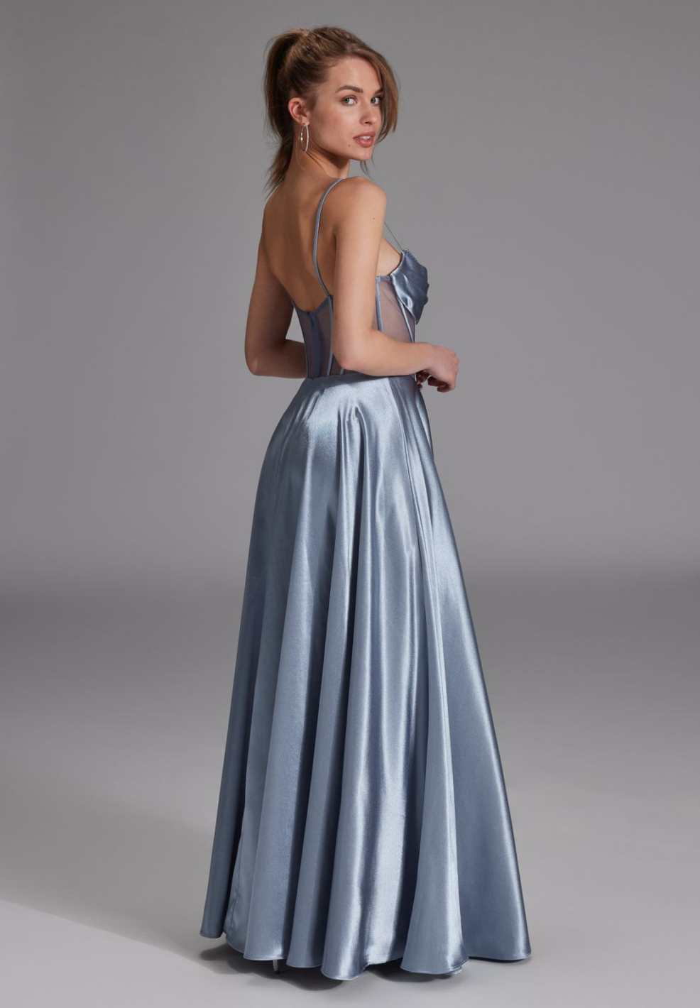 See-through-Corsagenkleid mit Ziersteinen