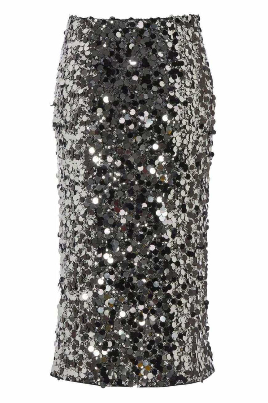 Bleistiftrock mit großen Pailletten