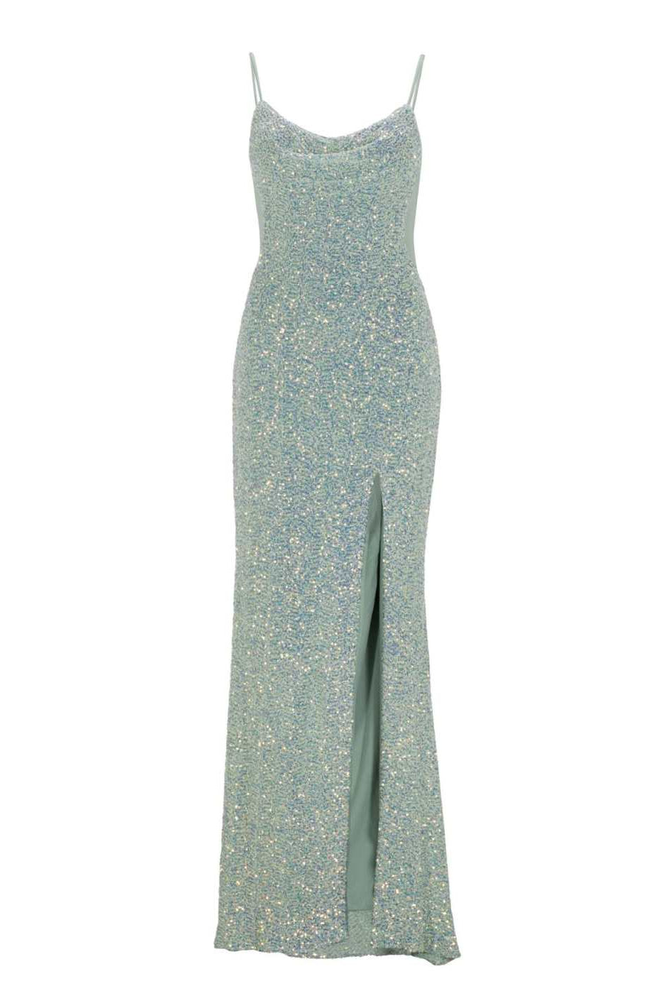 Slipdress mit transparenter Rückenpartie