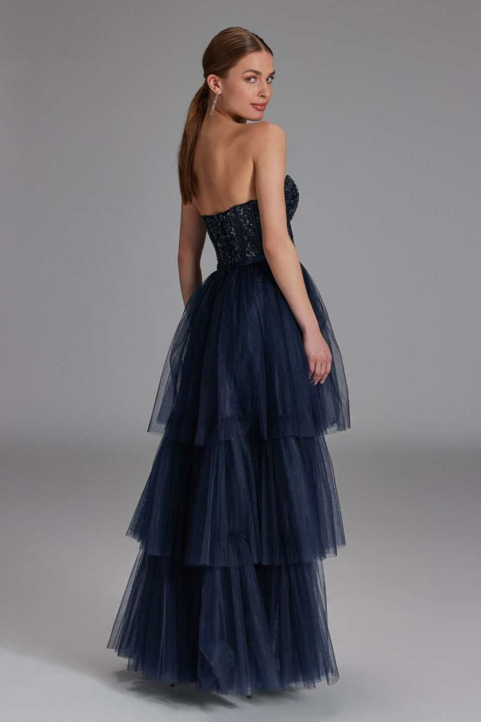 Vokuhila-Kleid mit Corsagentop