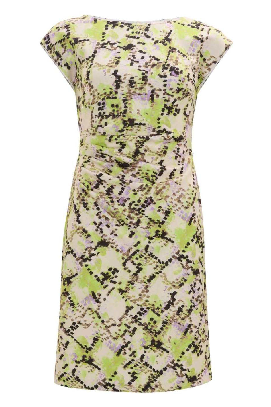 Etui Kleid aus Scuba mit Animal Print