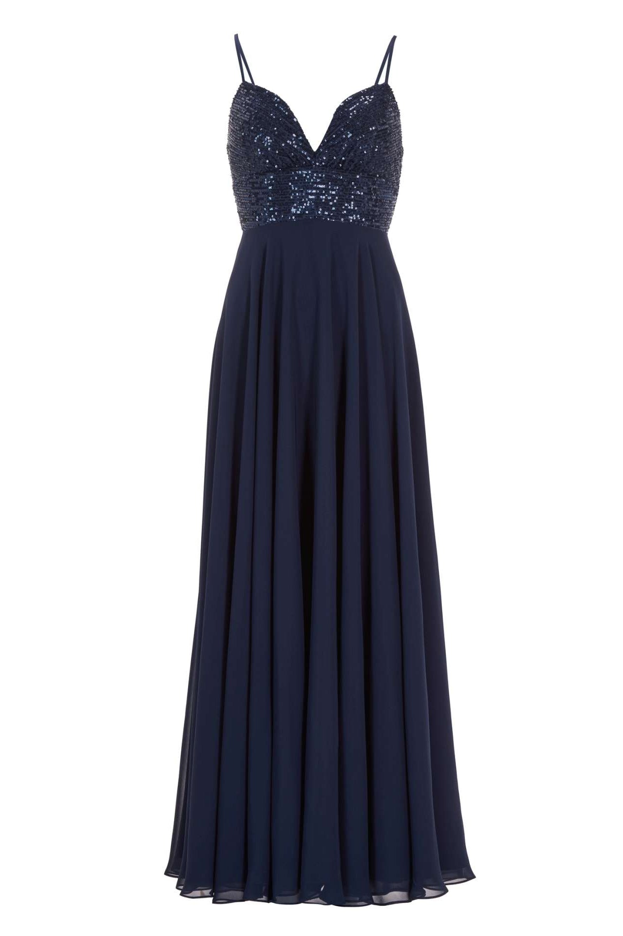 Abendkleid mit Schnür-Oberteil aus Paillette