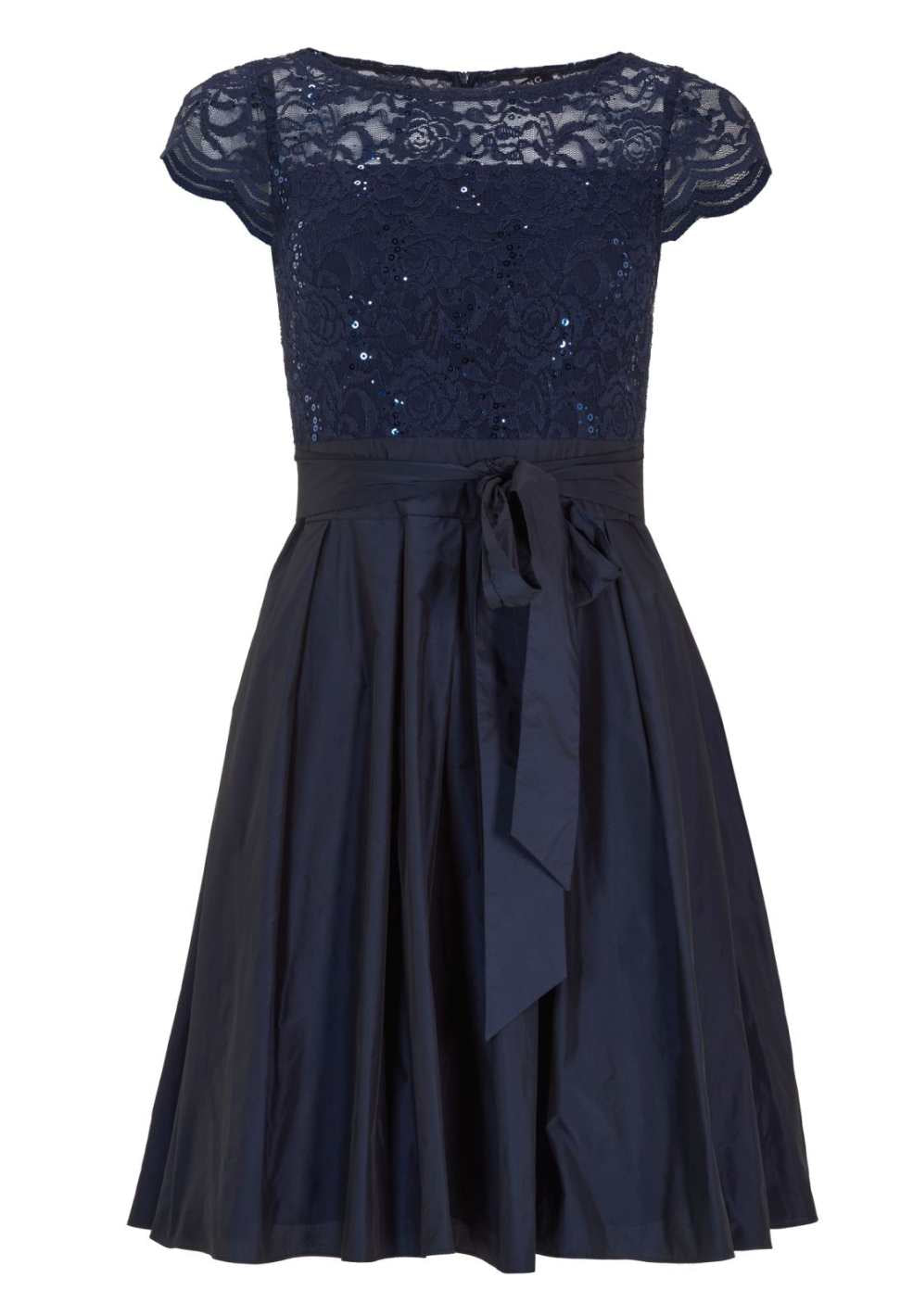 Cocktailkleid aus Taft und Spitze