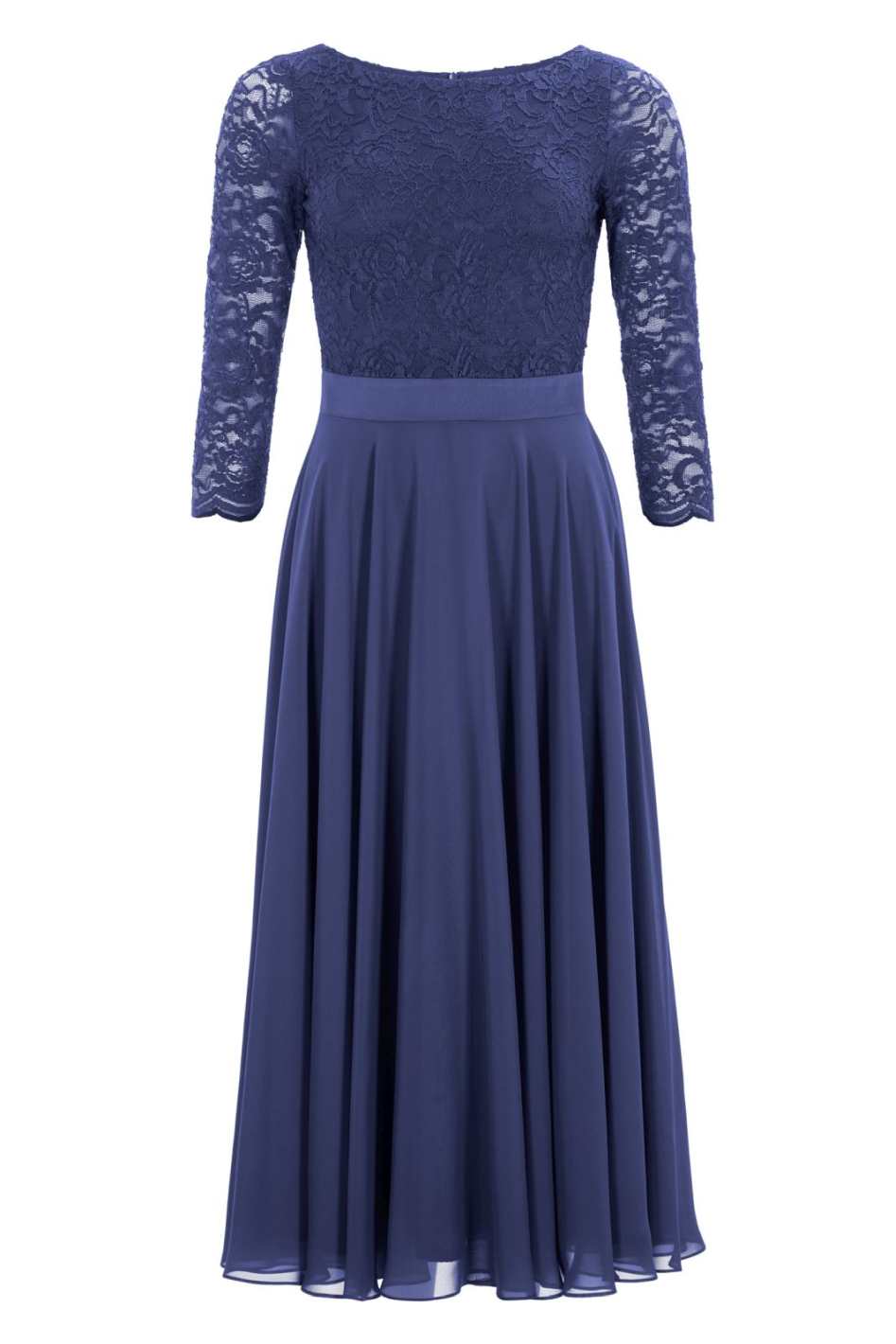 Midikleid mit fließendem Chiffon-Rock