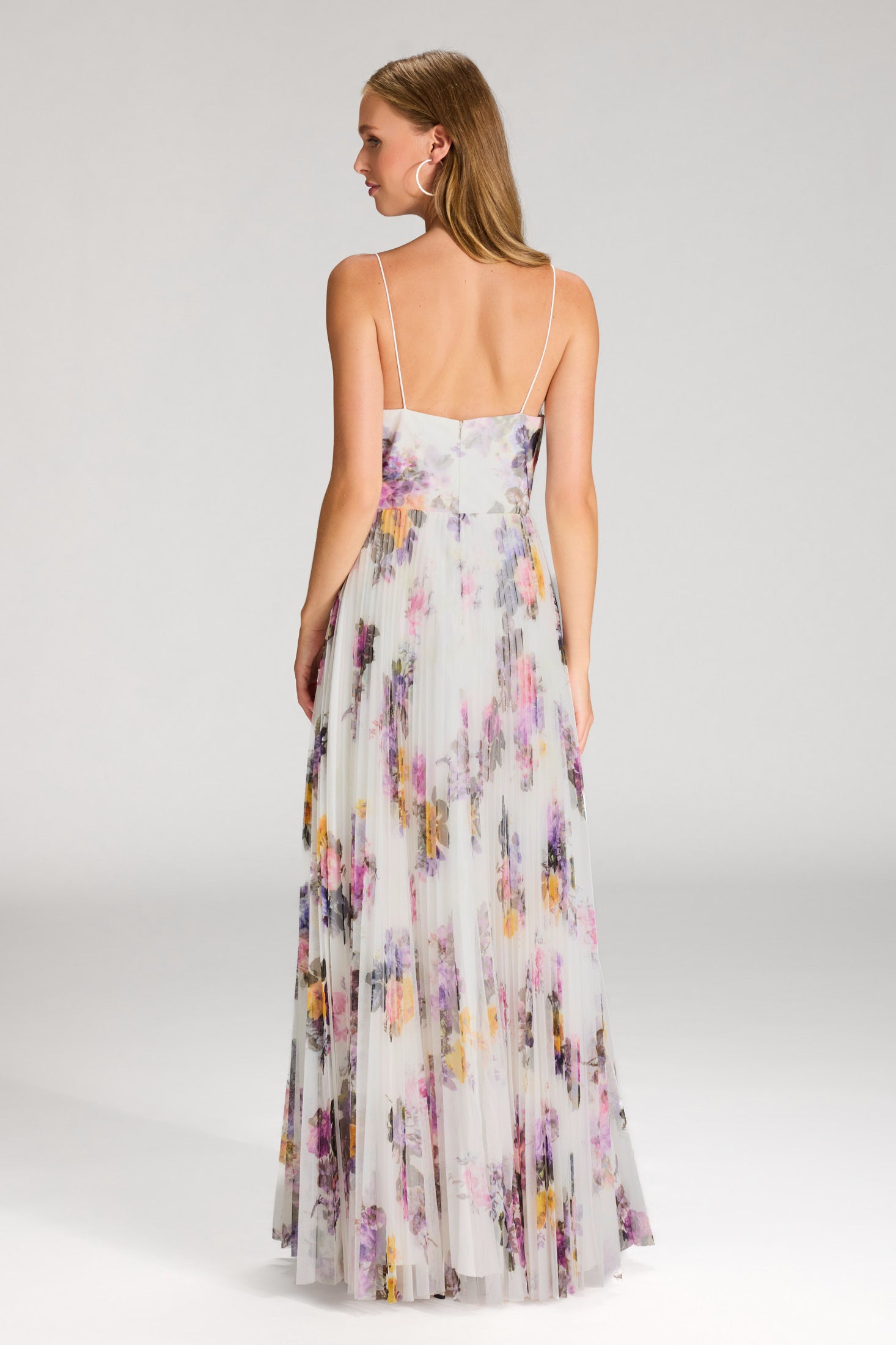 Printkleid mit plissiertem Rock