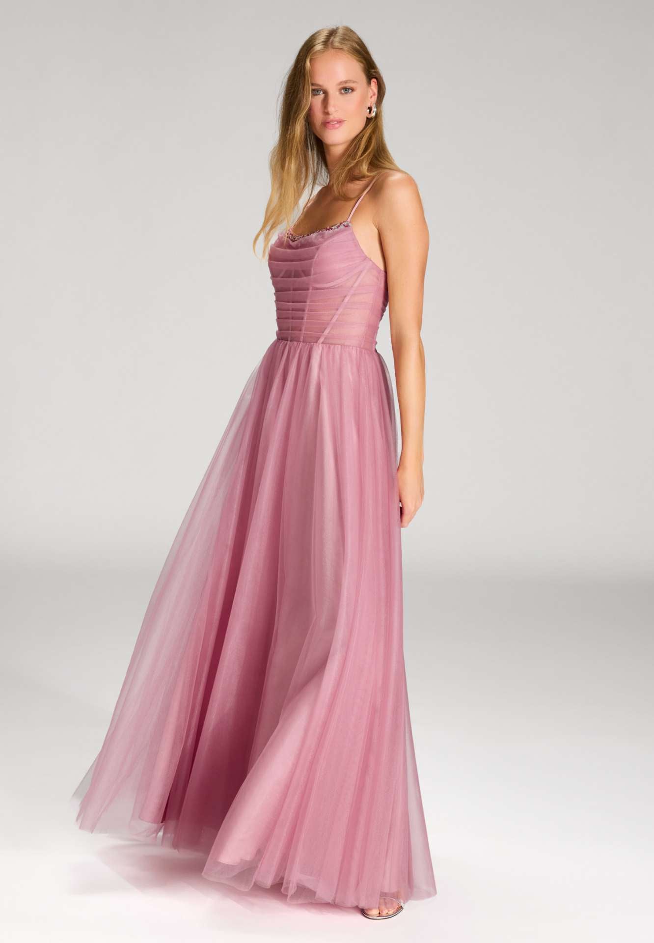 Tüllkleid mit Transparent-Effekt