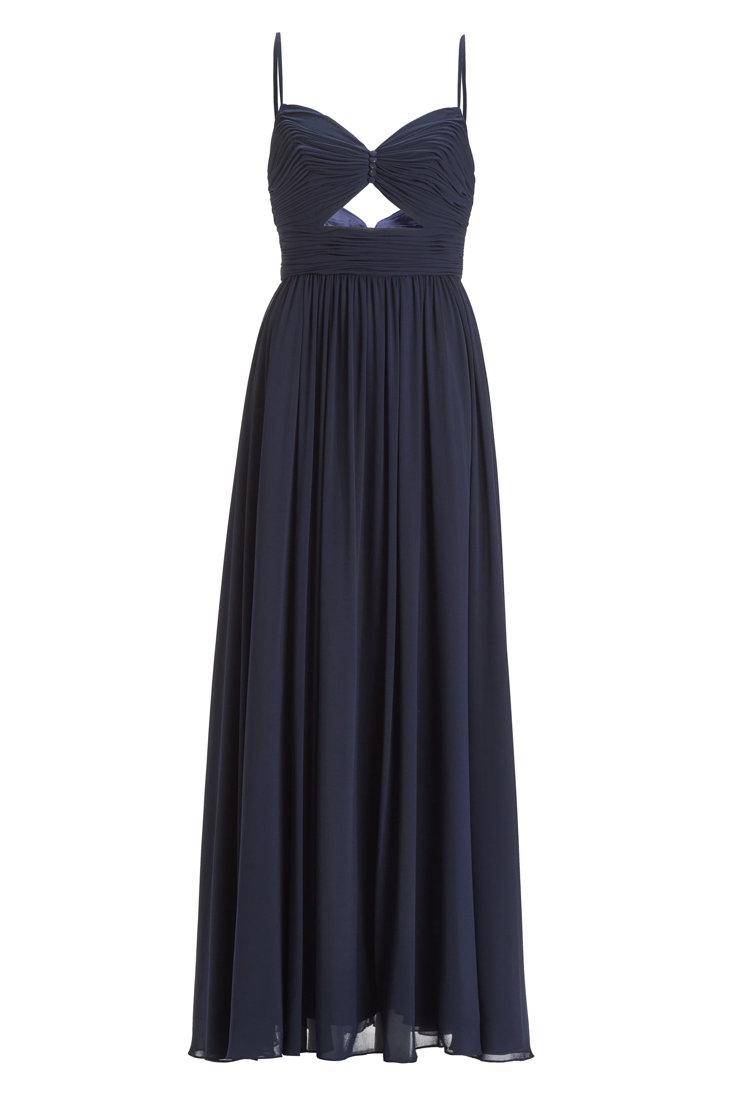 Chiffonkleid mit Cut-Out Detail und feiner Raffung