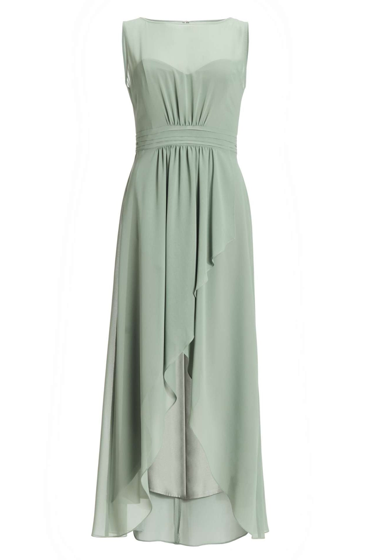 Abendkleid aus Chiffon mit Vokuhila Saum