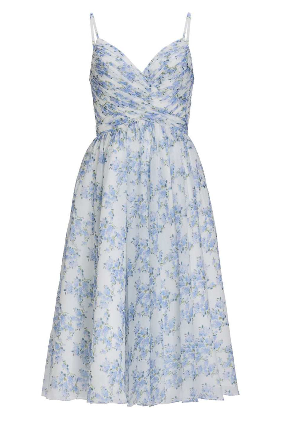 Midikleid aus Chiffon mit floralem Print