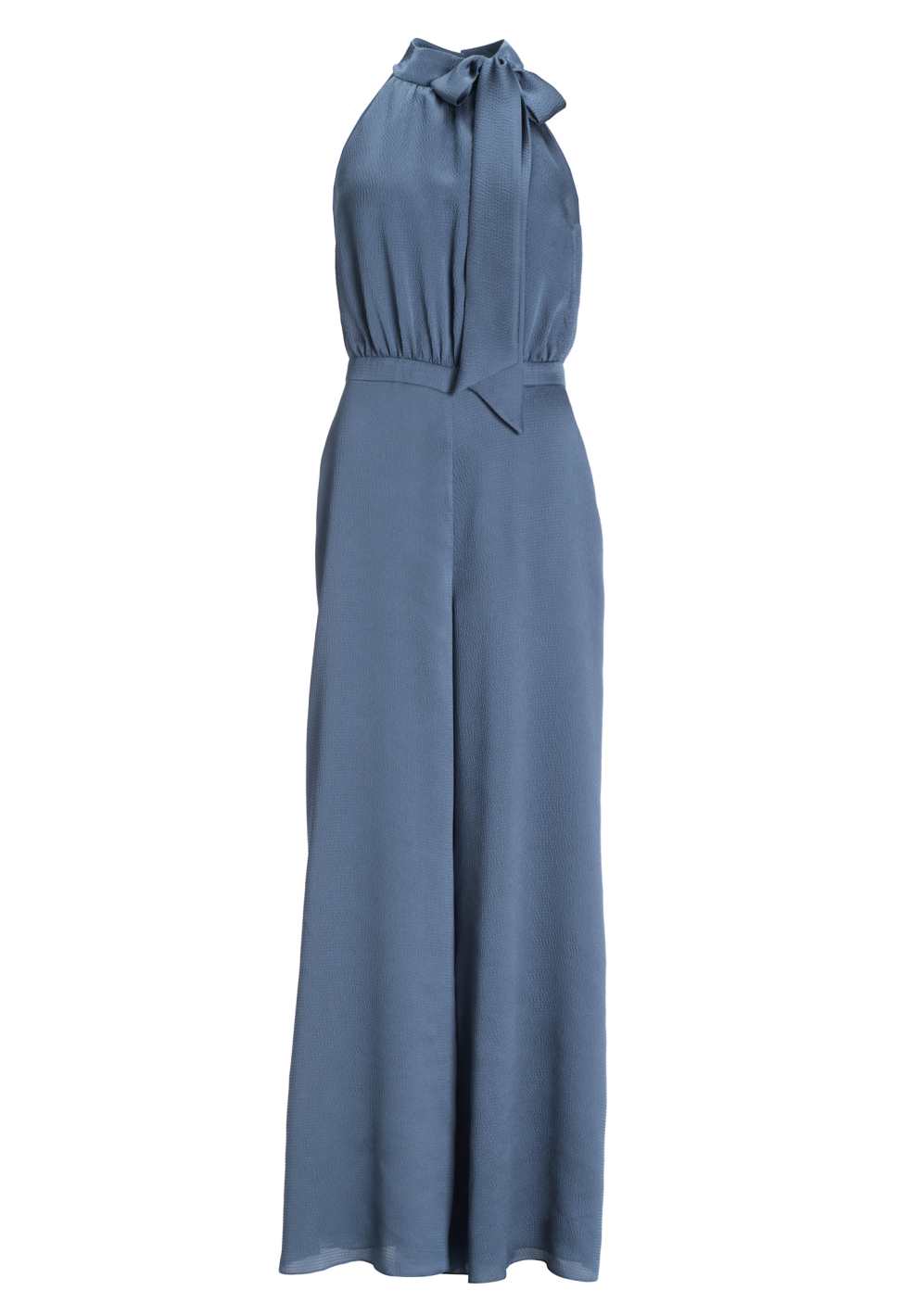 Jumpsuit mit Schluppe aus gehämmertem Satin