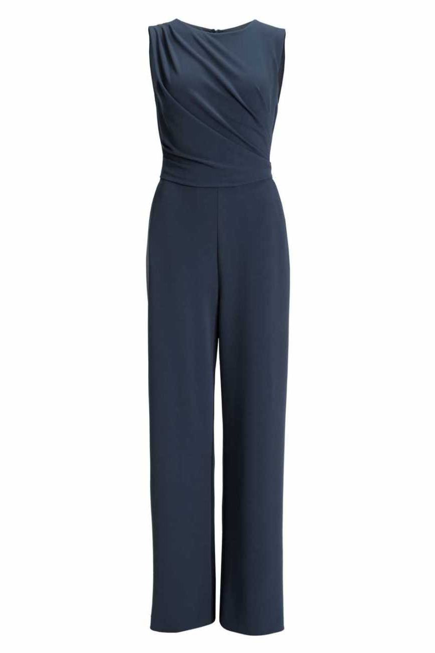 Jumpsuit aus Crepe Jersey mit Drapierung