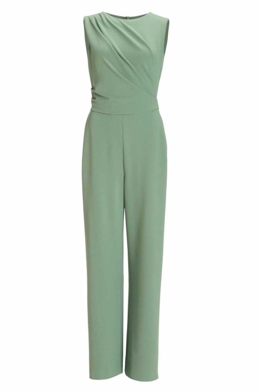 Jumpsuit aus Crepe Jersey mit Drapierung