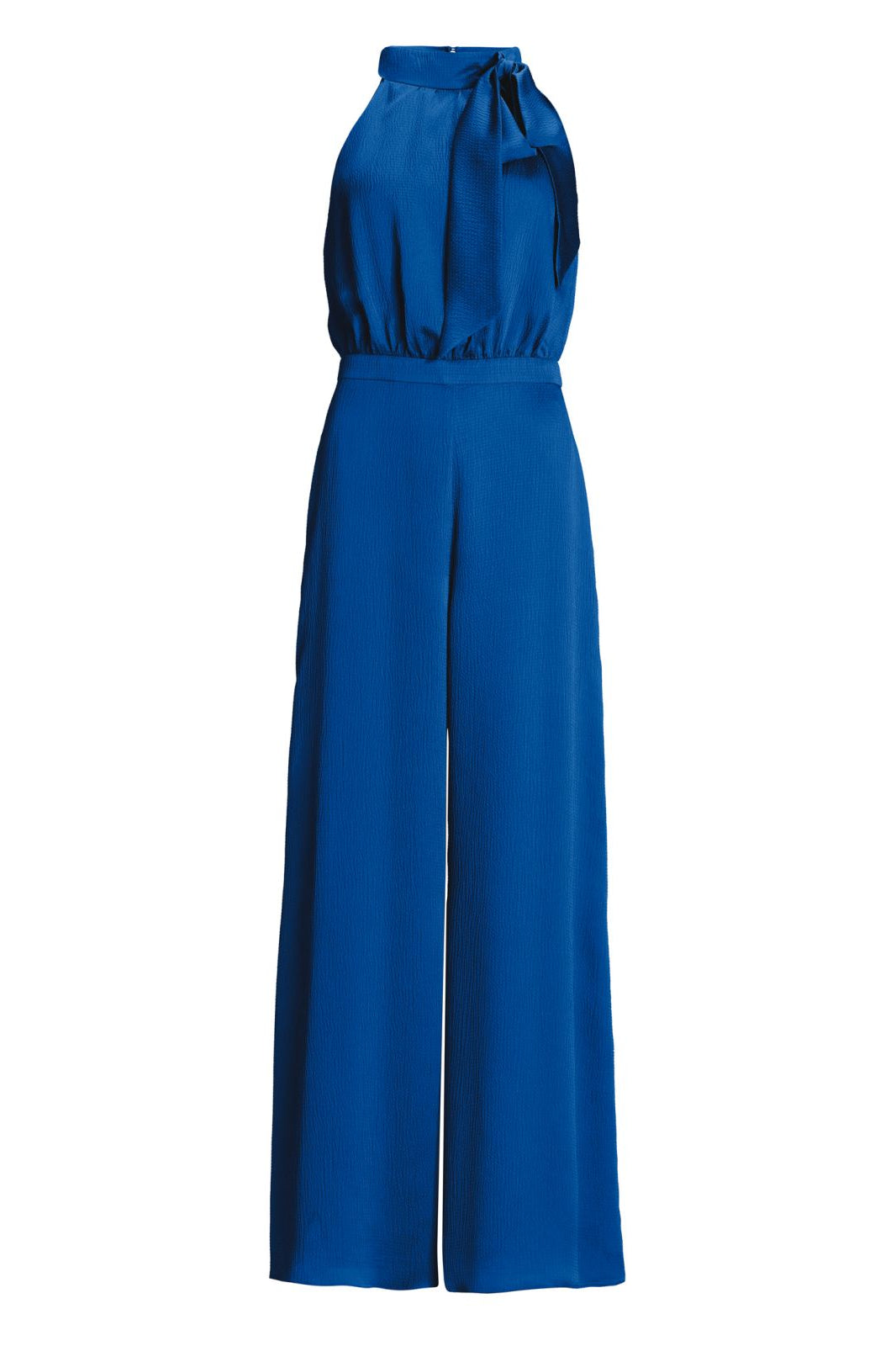 Jumpsuit mit Schluppe aus gehämmertem Satin