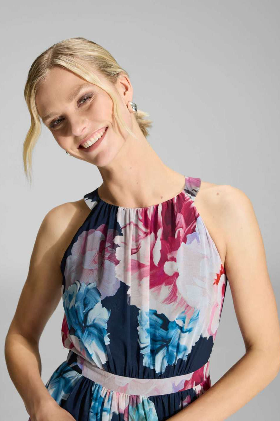 Abendkleid aus bedrucktem Chiffon