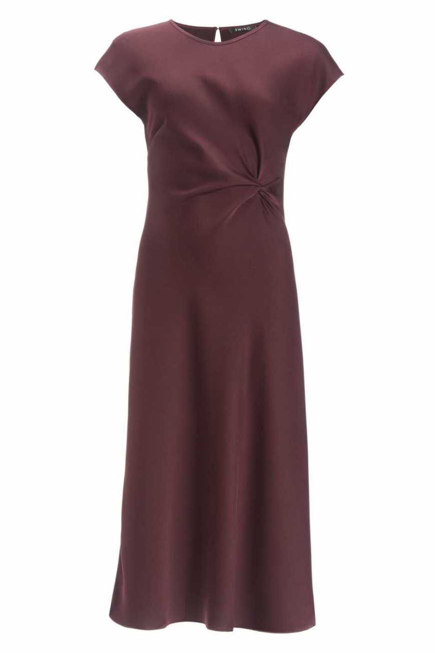 Slip Dress aus Satin mit Twist Detail