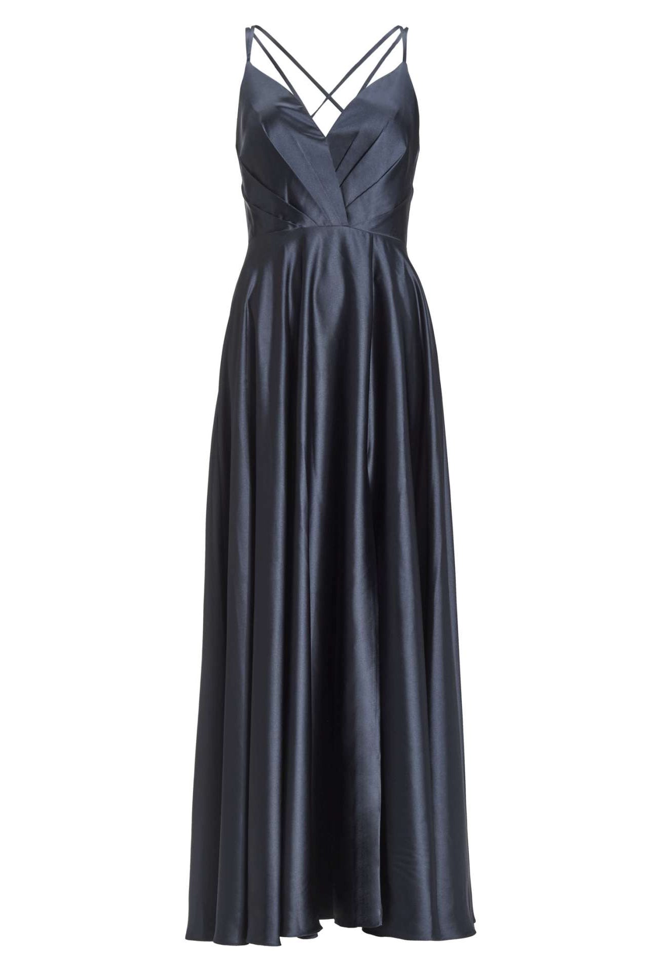 Satinkleid mit Beinschlitz