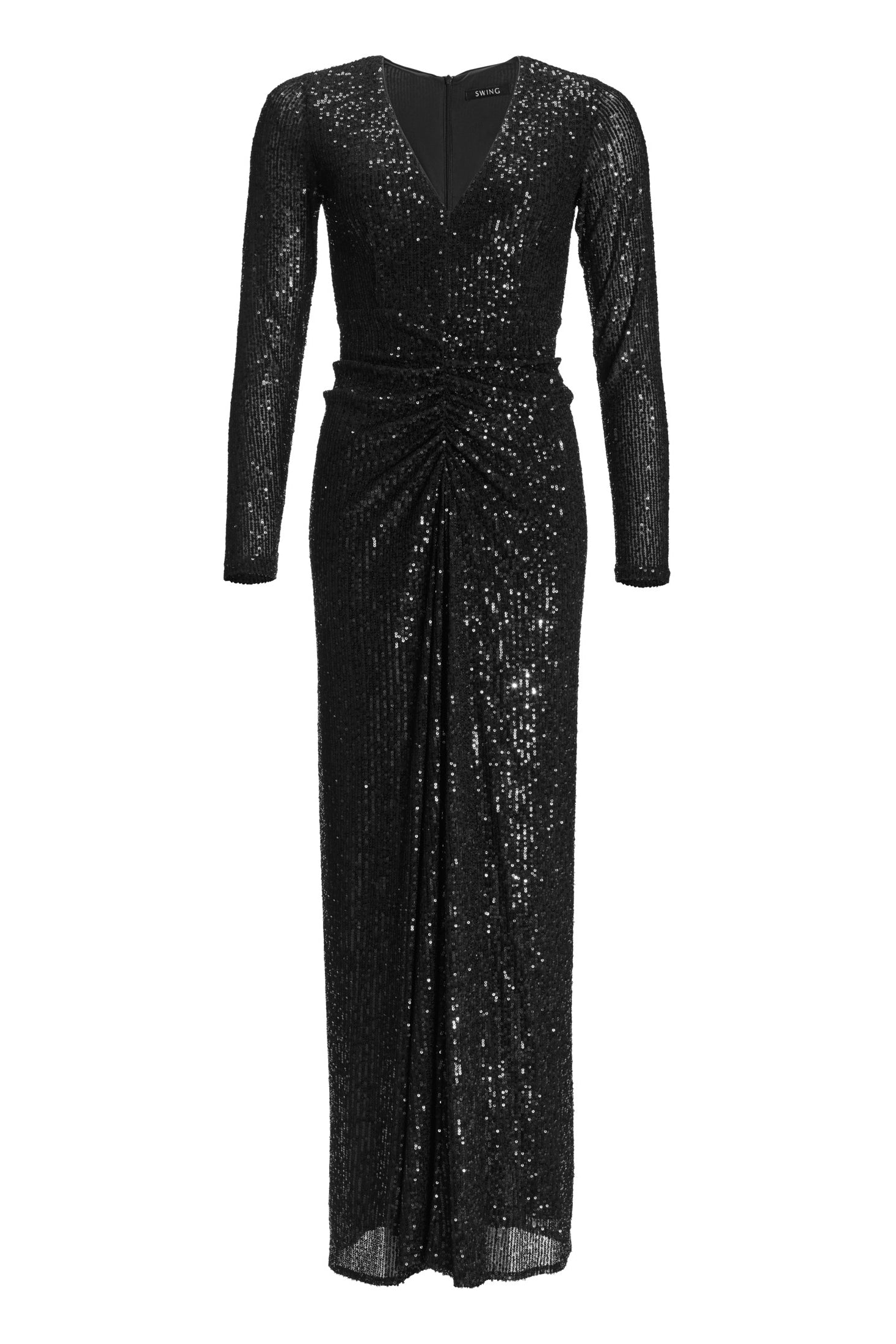 Abendkleid aus elastischem Paillettenstoff