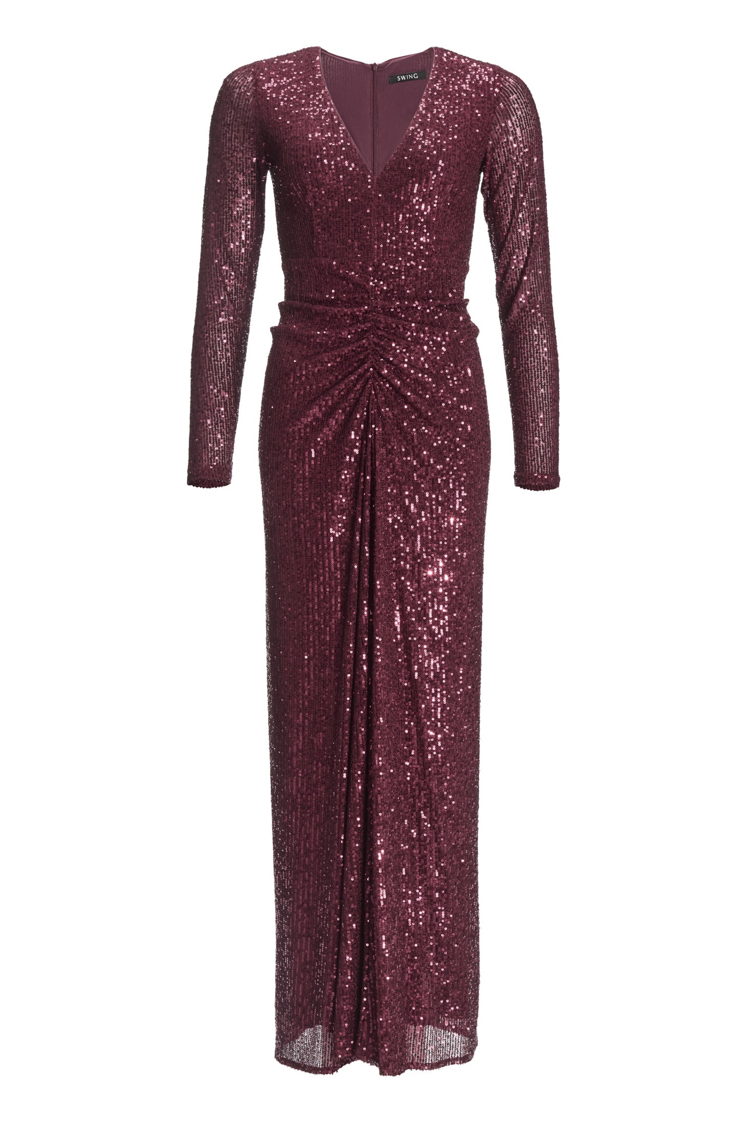 Abendkleid aus elastischem Paillettenstoff