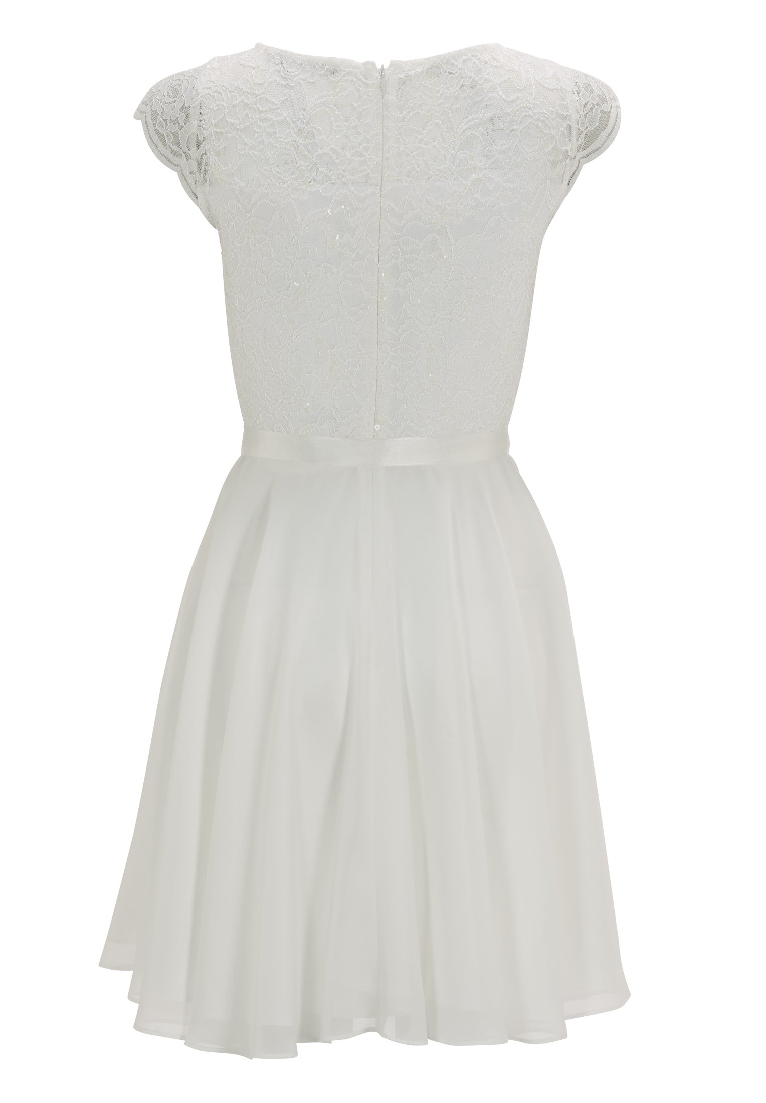 Cocktailkleid mit Spitzenoberteil und Chiffon Rock