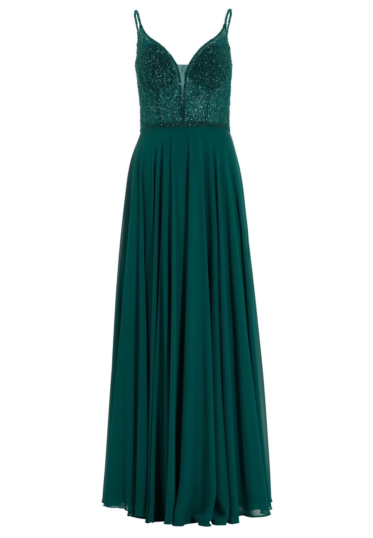 Abendkleid aus Materialmix