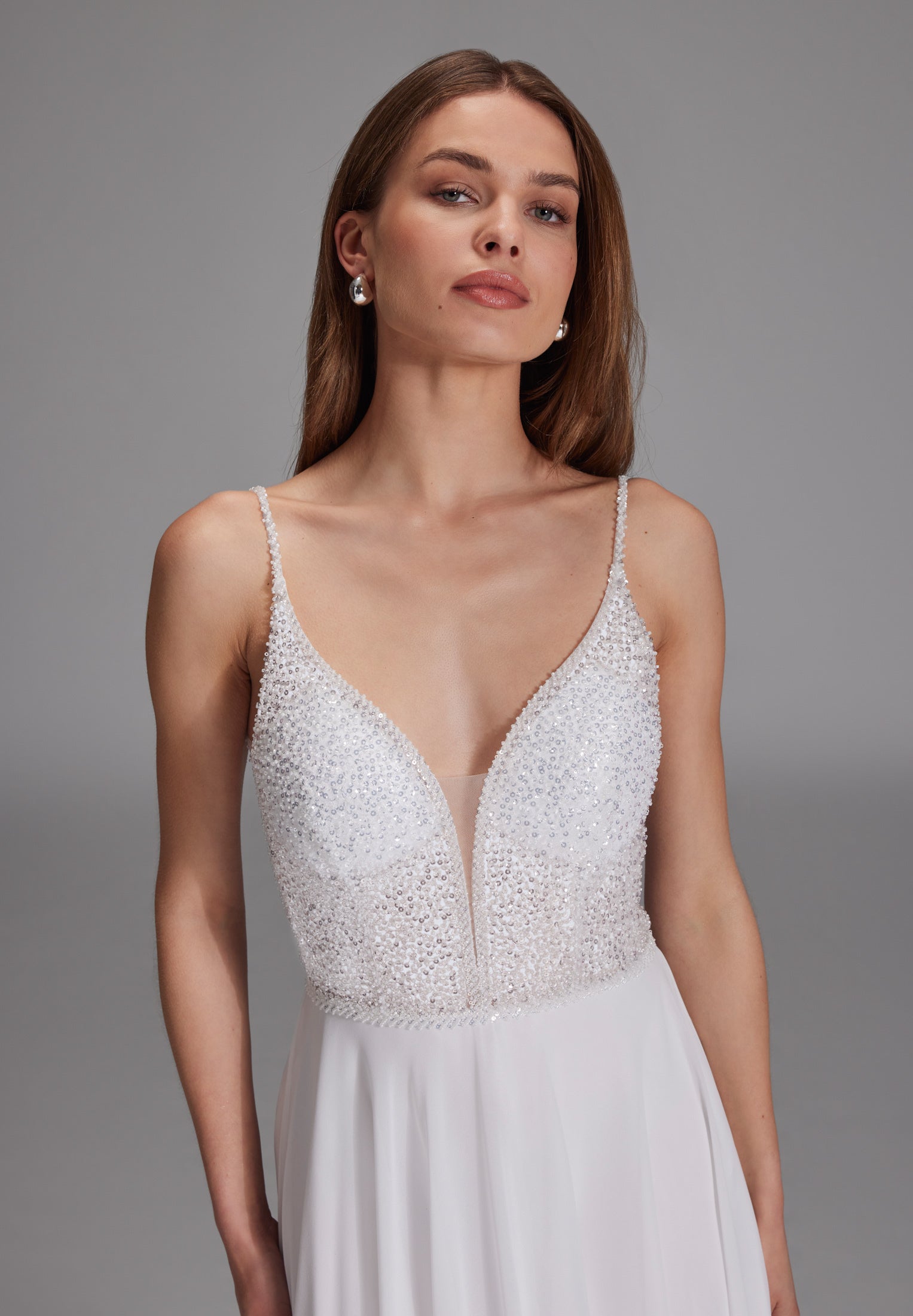 Abendkleid aus Materialmix