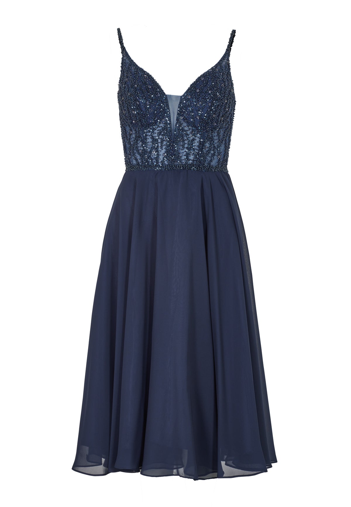 Cocktailkleid aus Materialmix