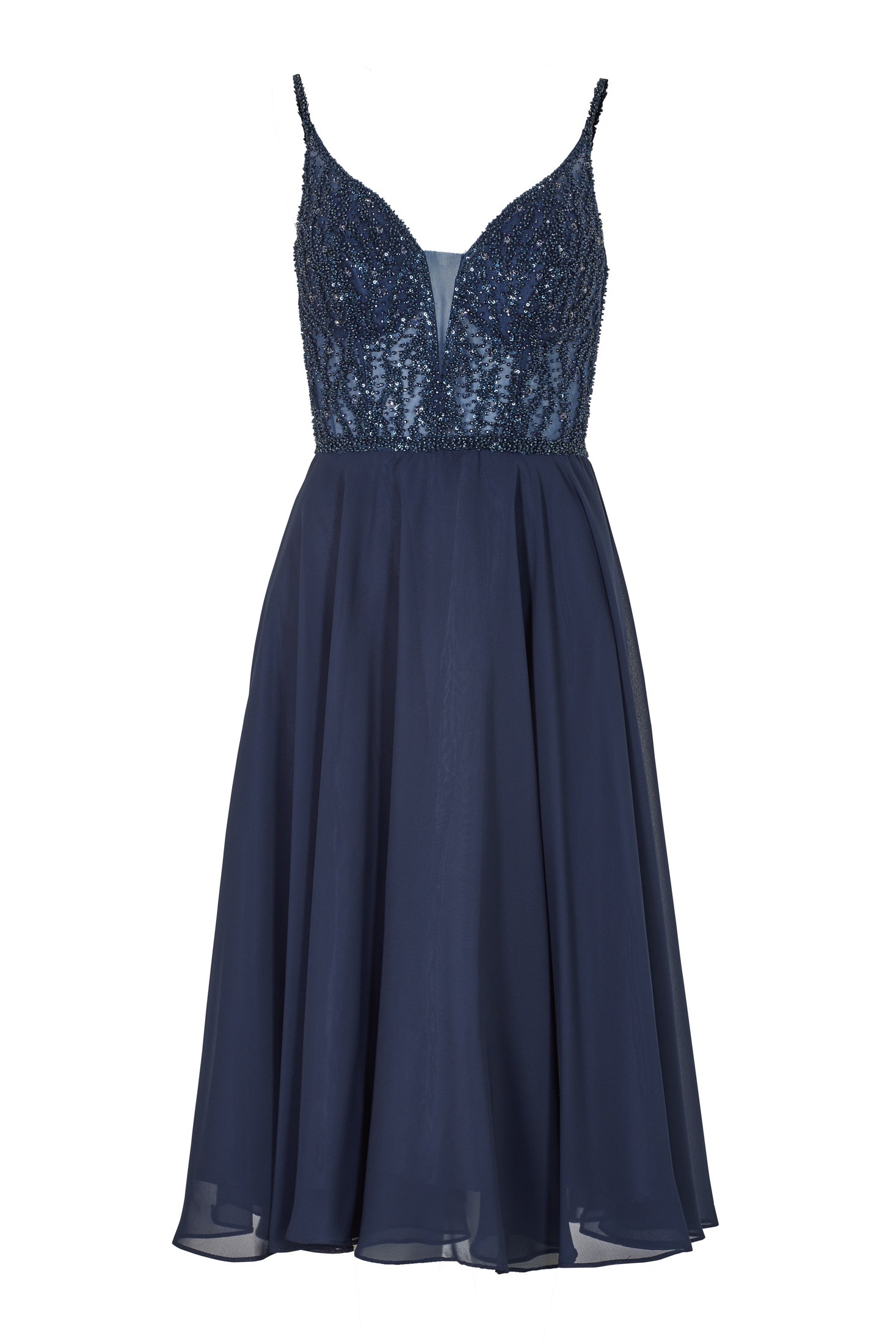 Cocktailkleid aus Materialmix