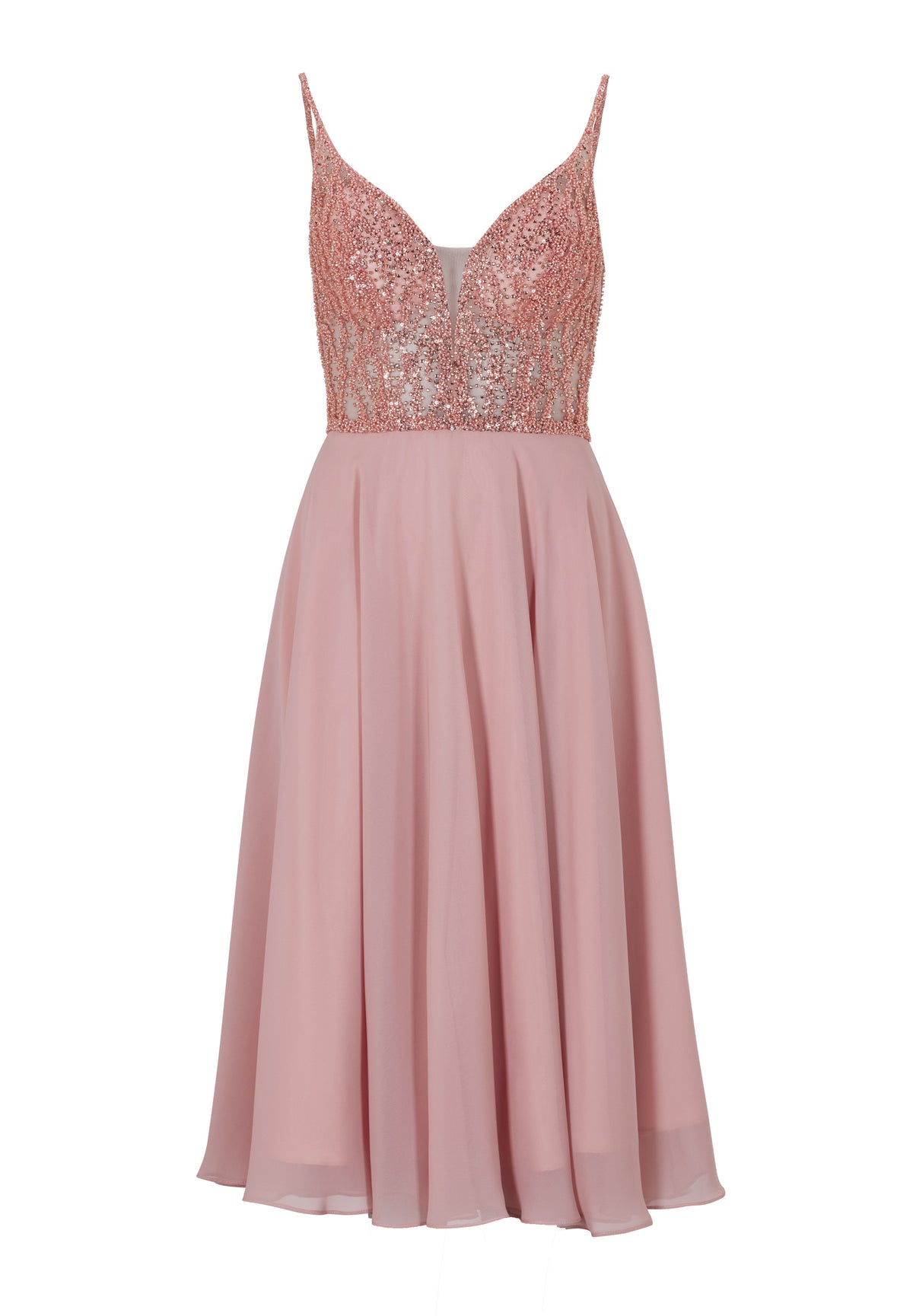 Cocktailkleid aus Materialmix