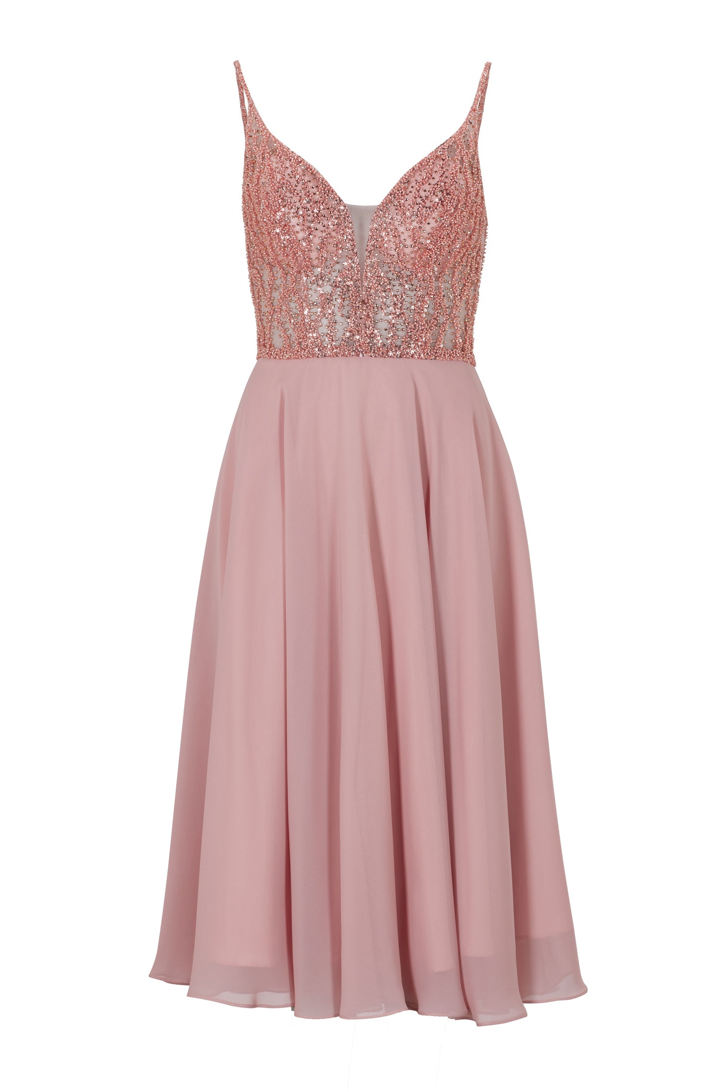 Cocktailkleid aus Materialmix