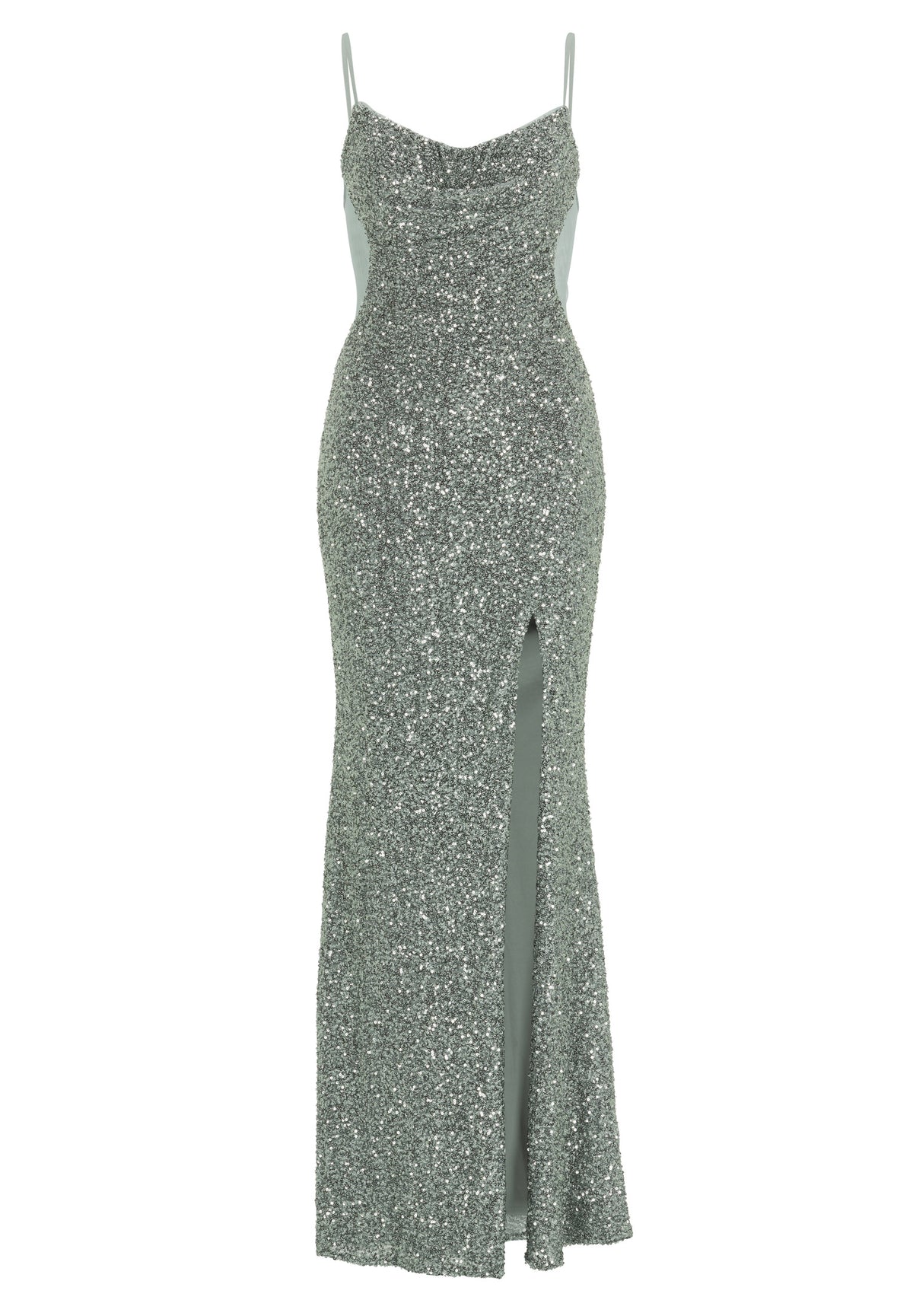 Slipdress mit transparenter Rückenpartie