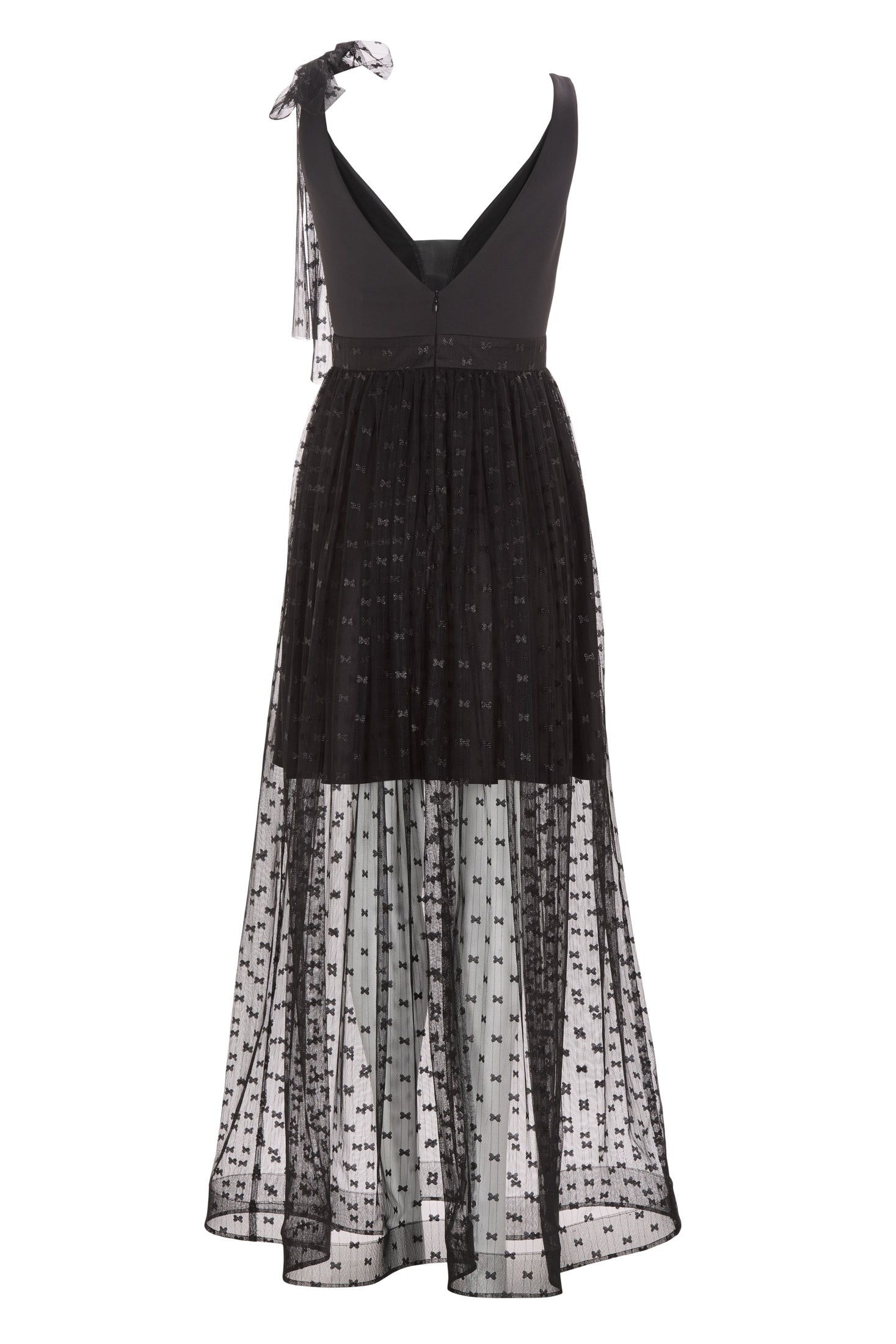 Transparentes Abendkleid aus Tüll