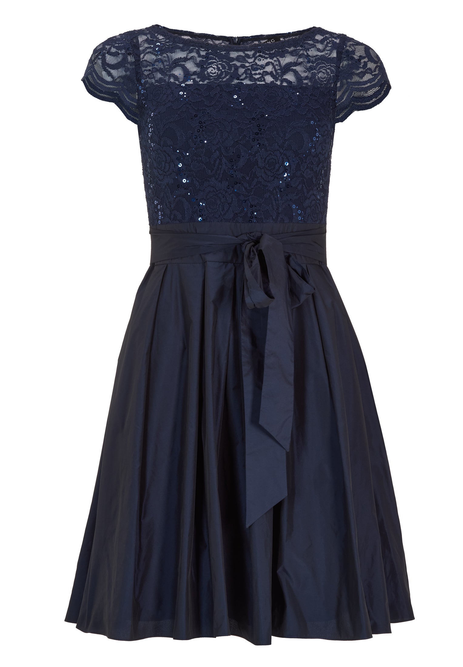 Cocktailkleid aus Taft und Spitze