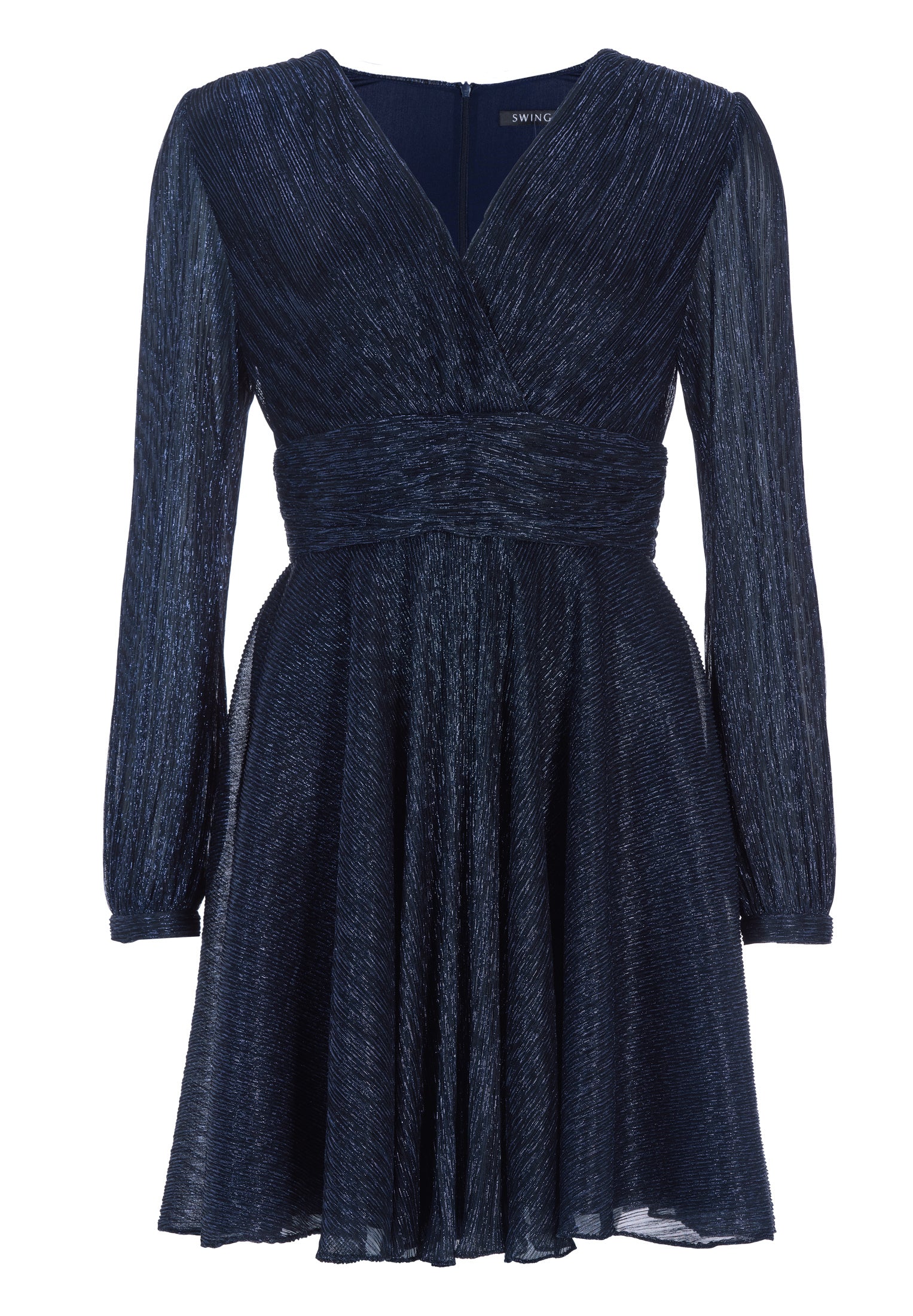 Kurzes Cocktailkleid aus Plissee Jersey