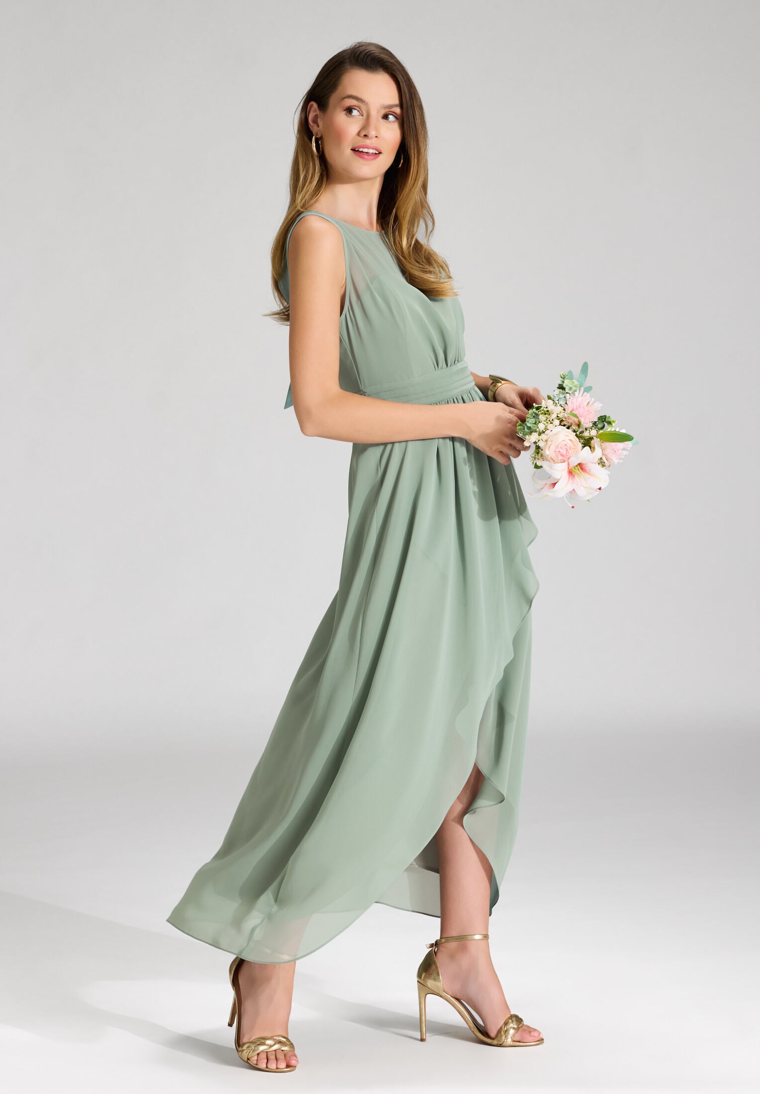 Abendkleid mit Vokuhila Rock