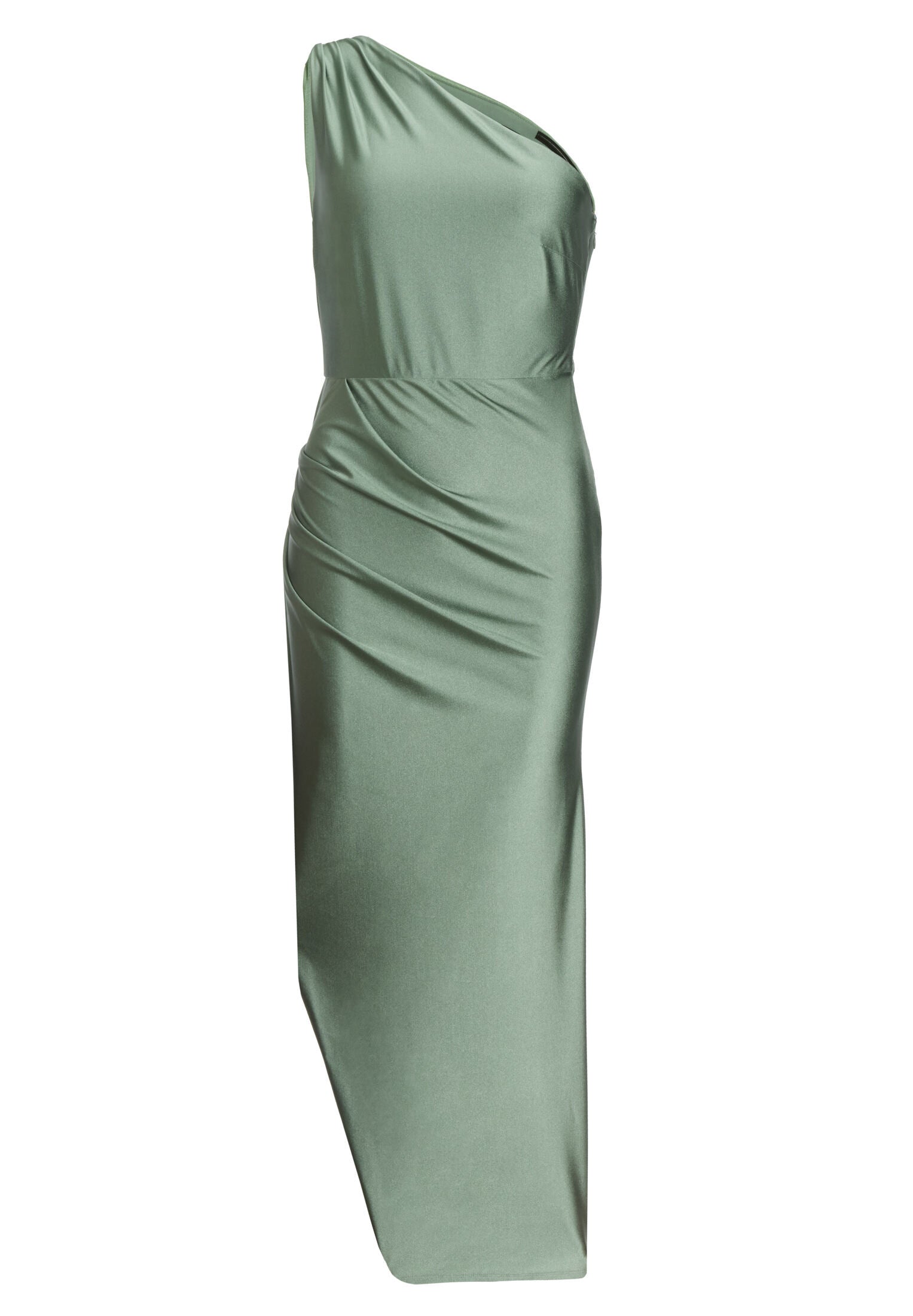 Midi Kleid One Shoulder aus Jersey Satin