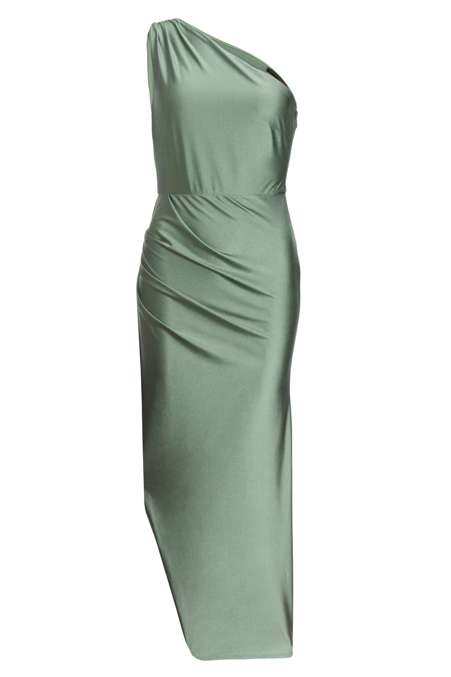 Midi Kleid One Shoulder aus Jersey Satin
