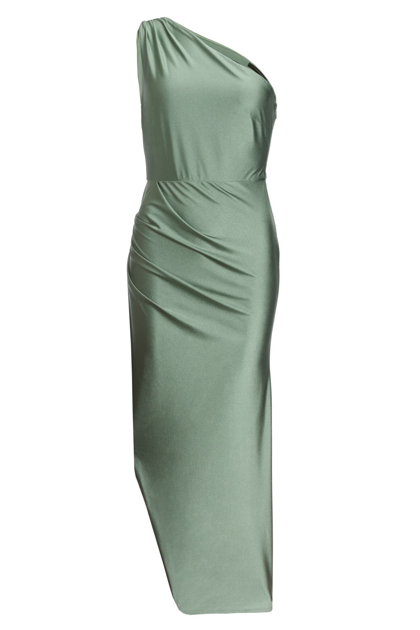 Midi Kleid One Shoulder aus Jersey Satin