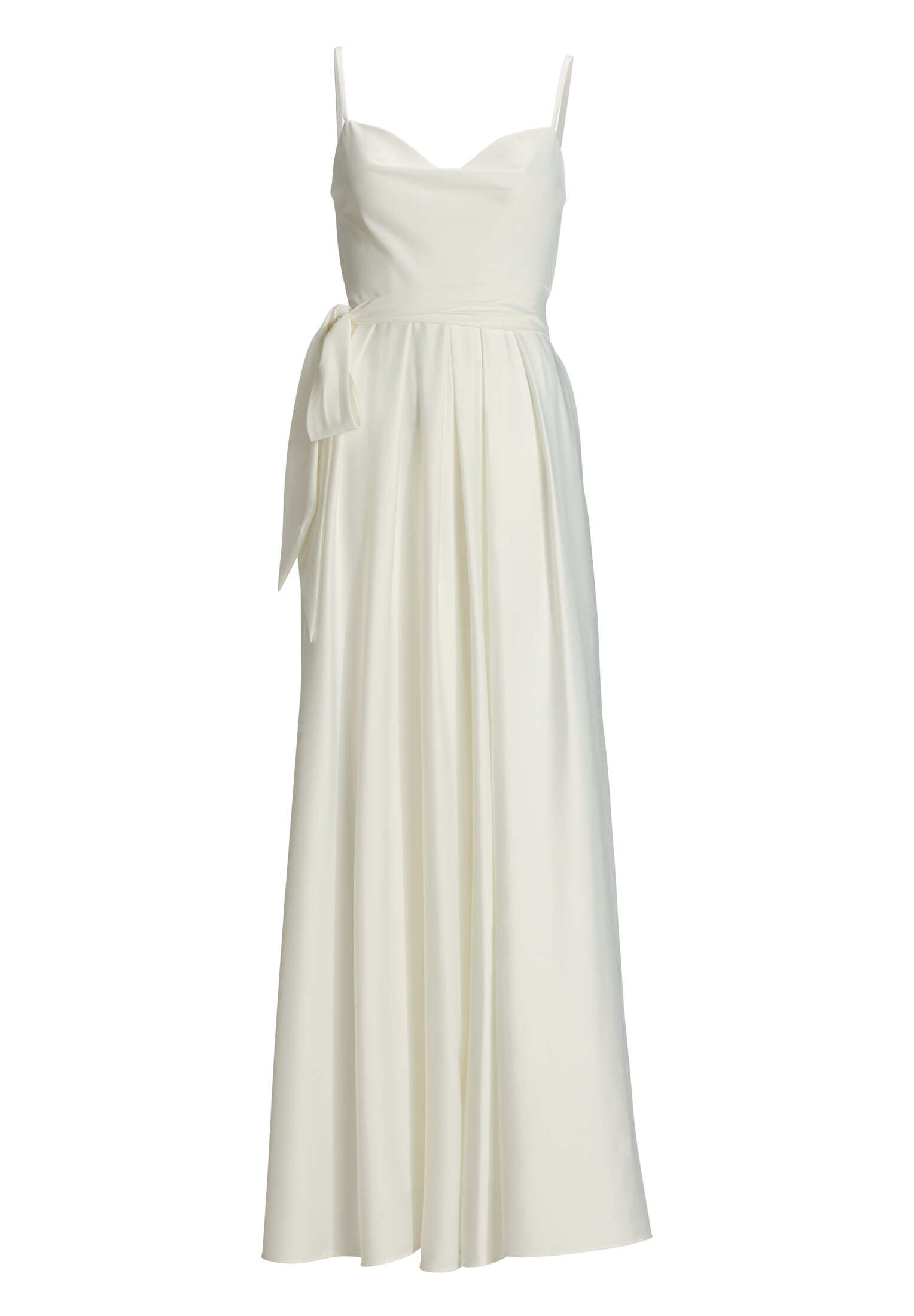 Satin Jumpsuit mit angedeutetem Wasserfallausschnitt