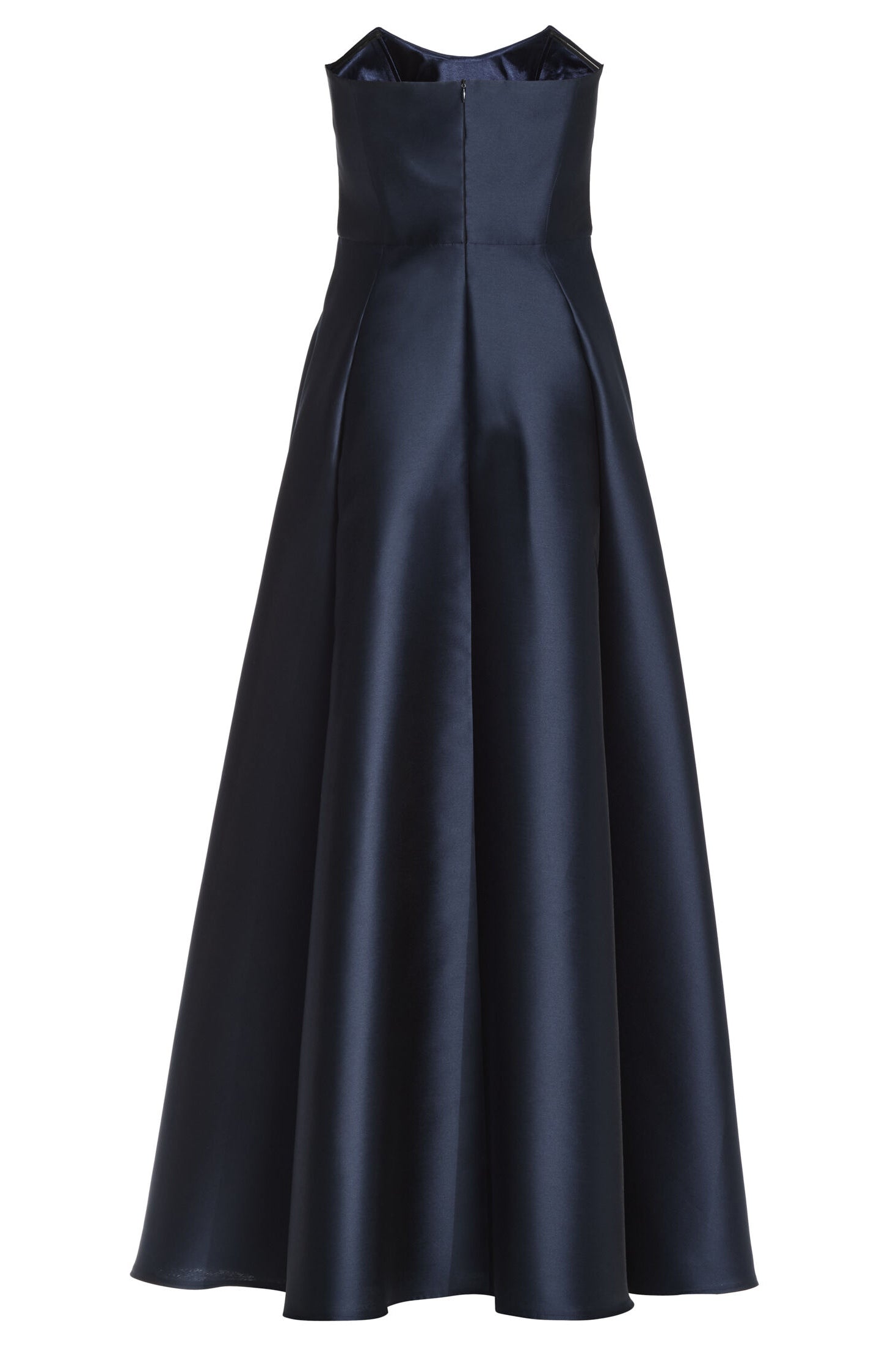 Abendkleid aus edlem Twill mit Korsage Oberteil